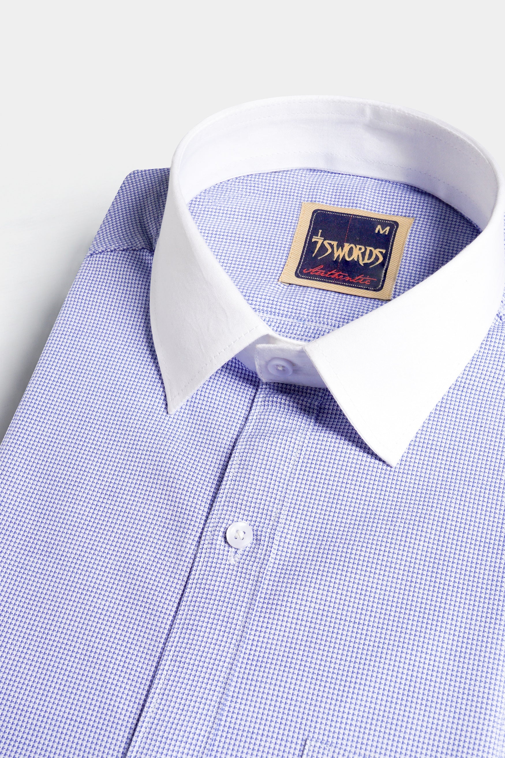 7swords-Amethyst Purple with White Collar and Cuffs Premium Cotton Shirt 7S-184-WCC-38, 7S-184-WCC-39, 7S-184-WCC-40, 7S-184-WCC-42