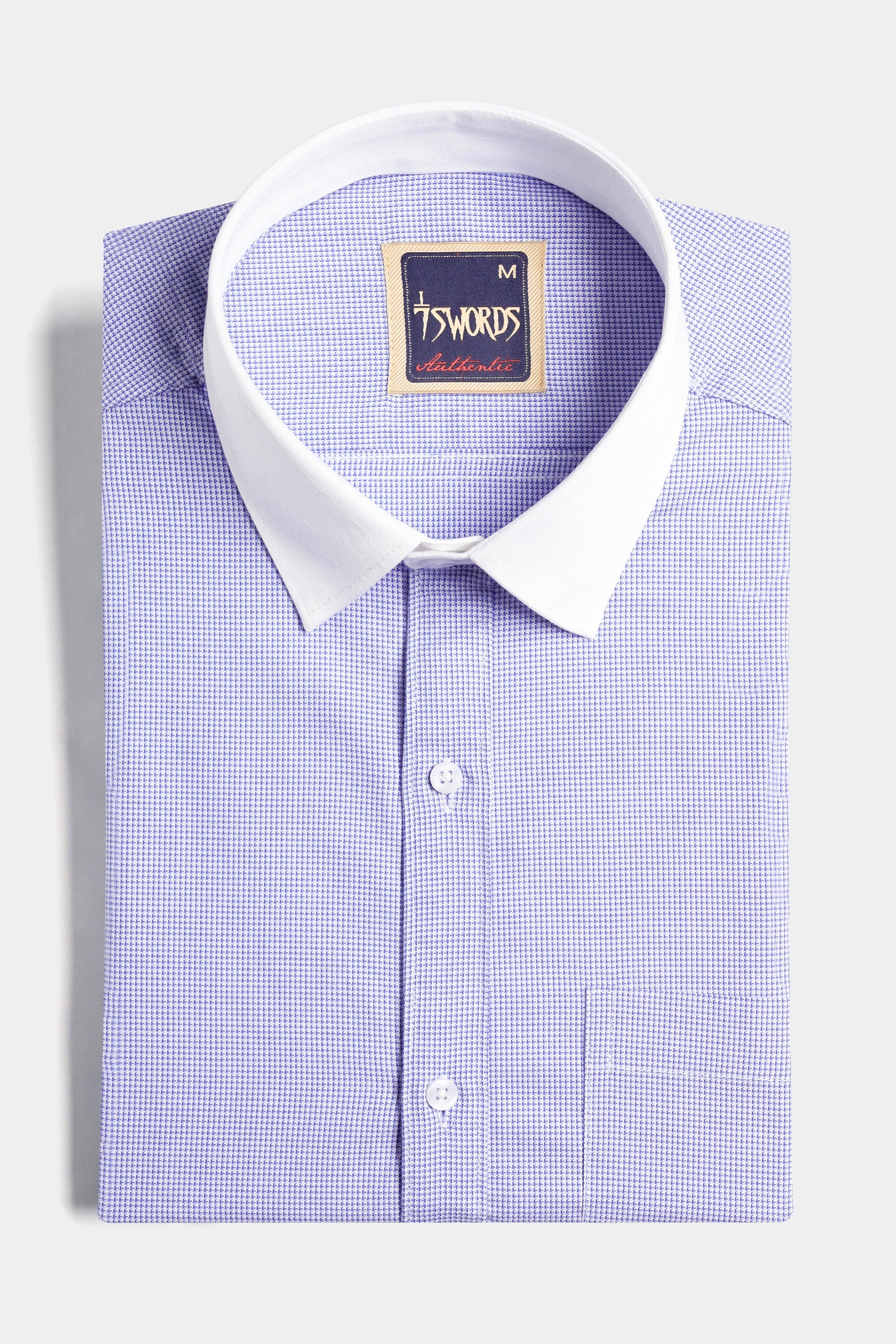 7swords-Amethyst Purple with White Collar and Cuffs Premium Cotton Shirt 7S-184-WCC-38, 7S-184-WCC-39, 7S-184-WCC-40, 7S-184-WCC-42