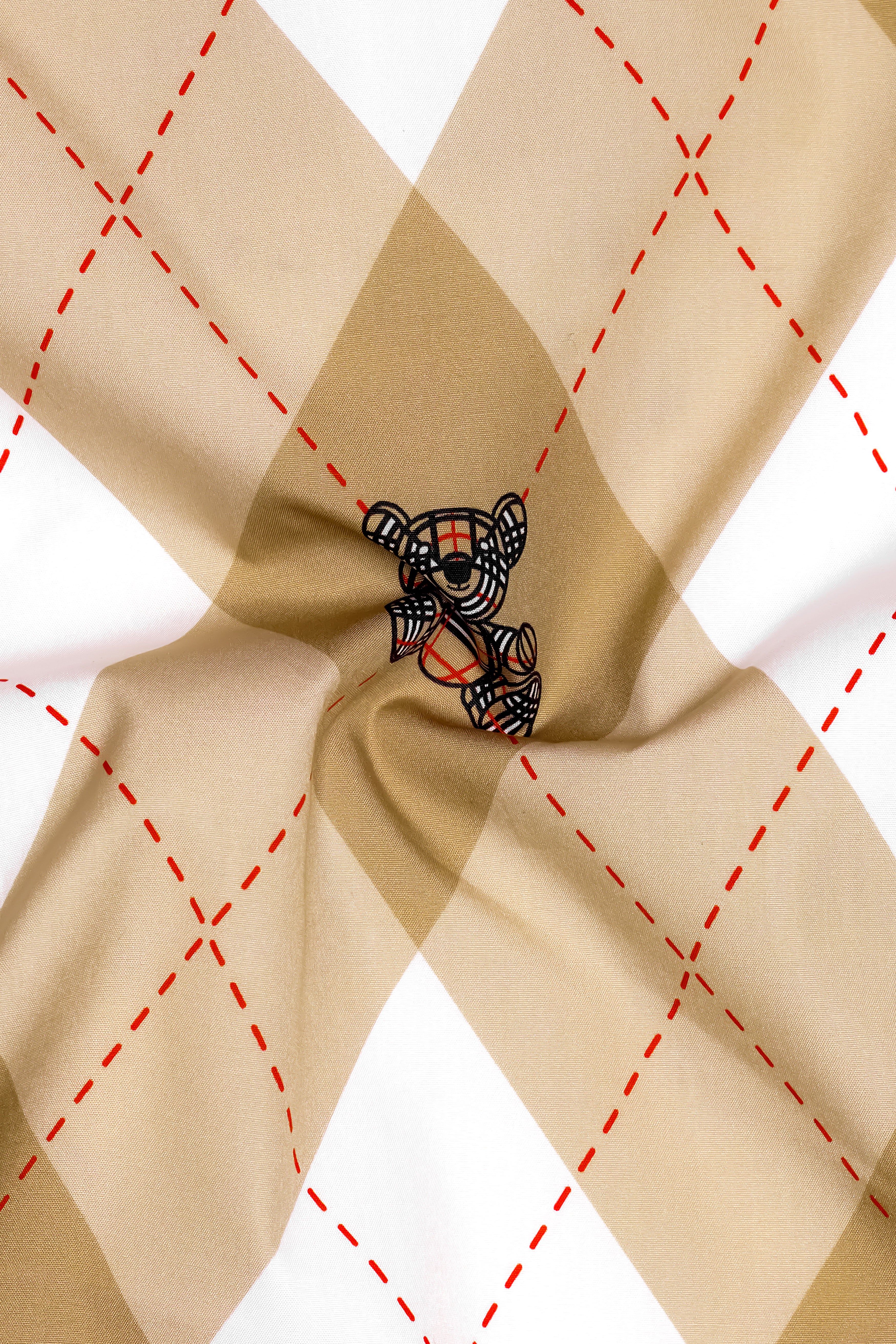 7swords-Manhattan Brown and White Geometric with Teddy Bear Printed Premium Cotton Casual Shirt 7S-193-38, 7S-193-H-38, 7S-193-39, 7S-193-H-39, 7S-193-40, 7S-193-H-40, 7S-193-42, 7S-193-H-42, 7S-193-44, 7S-193-H-44, 7S-193-46, 7S-193-H-46, 7S-193-48, 7S-193-H-48, 7S-193-50, 7S-193-H-50, 7S-193-52, 7S-193-H-52