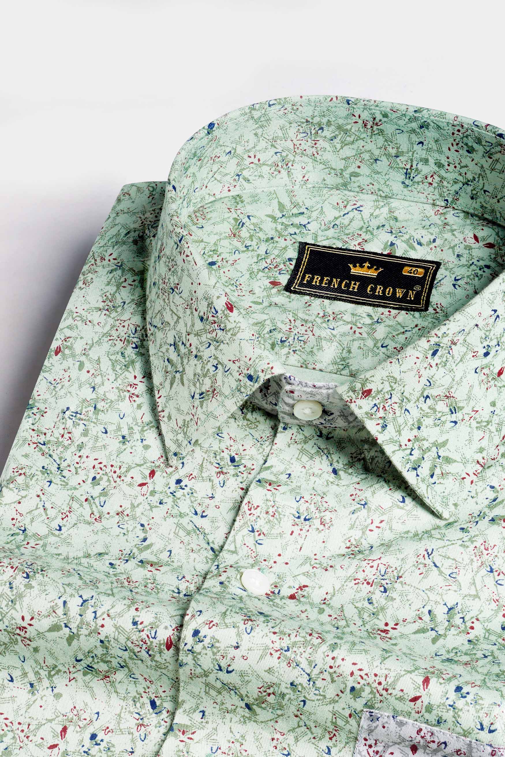 Clay Ash Green and Fiord Blue Printed with Bear Embroidered Twill Premium Cotton Designer Shirt 8193-P116-E294-38, 8193-P116-E294-H-38, 8193-P116-E294-39, 8193-P116-E294-H-39, 8193-P116-E294-40, 8193-P116-E294-H-40, 8193-P116-E294-42, 8193-P116-E294-H-42, 8193-P116-E294-44, 8193-P116-E294-H-44, 8193-P116-E294-46, 8193-P116-E294-H-46, 8193-P116-E294-48, 8193-P116-E294-H-48, 8193-P116-E294-50, 8193-P116-E294-H-50, 8193-P116-E294-52, 8193-P116-E294-H-52