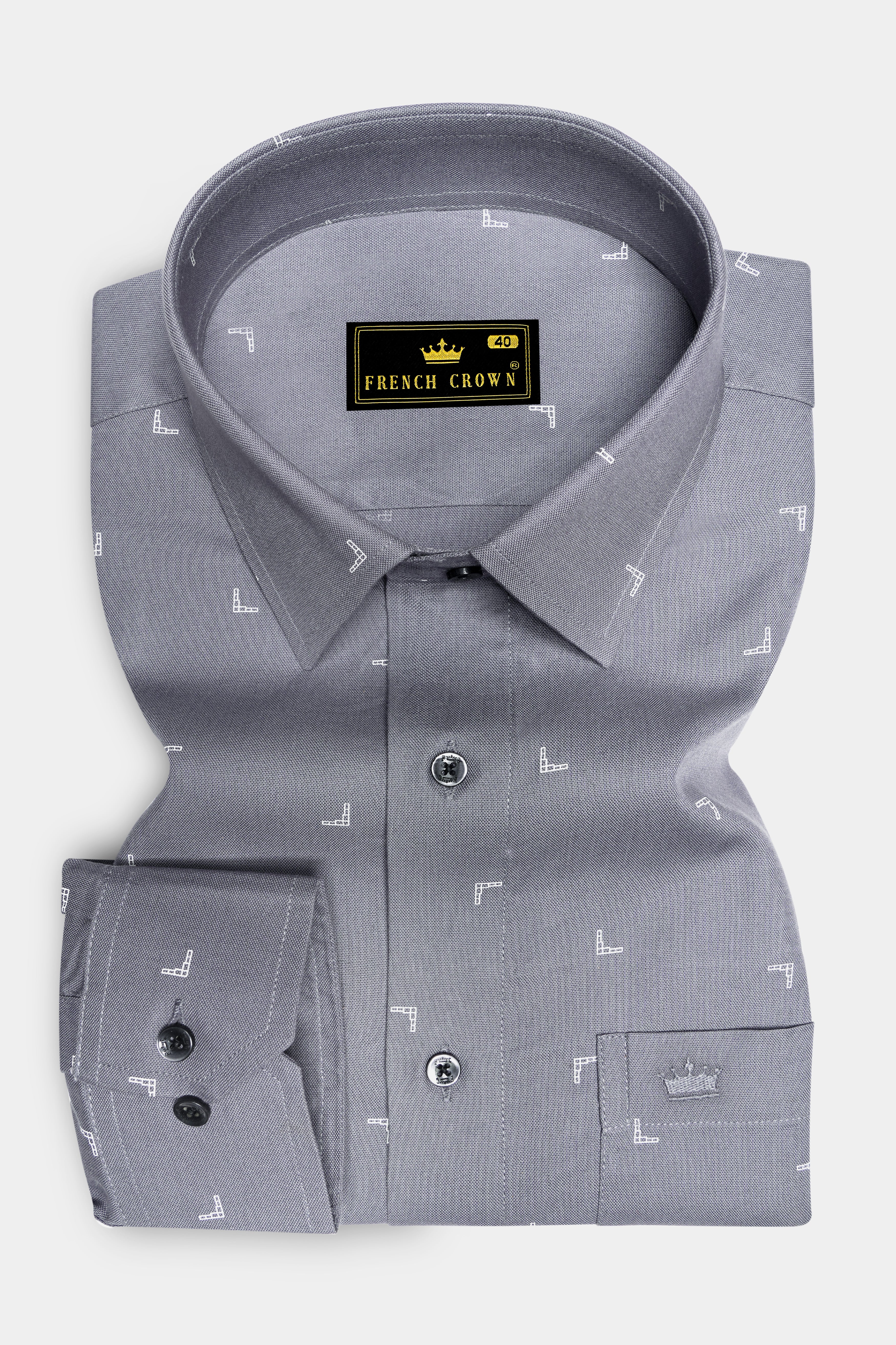 Concord Gray with White Royal Oxford Shirt
