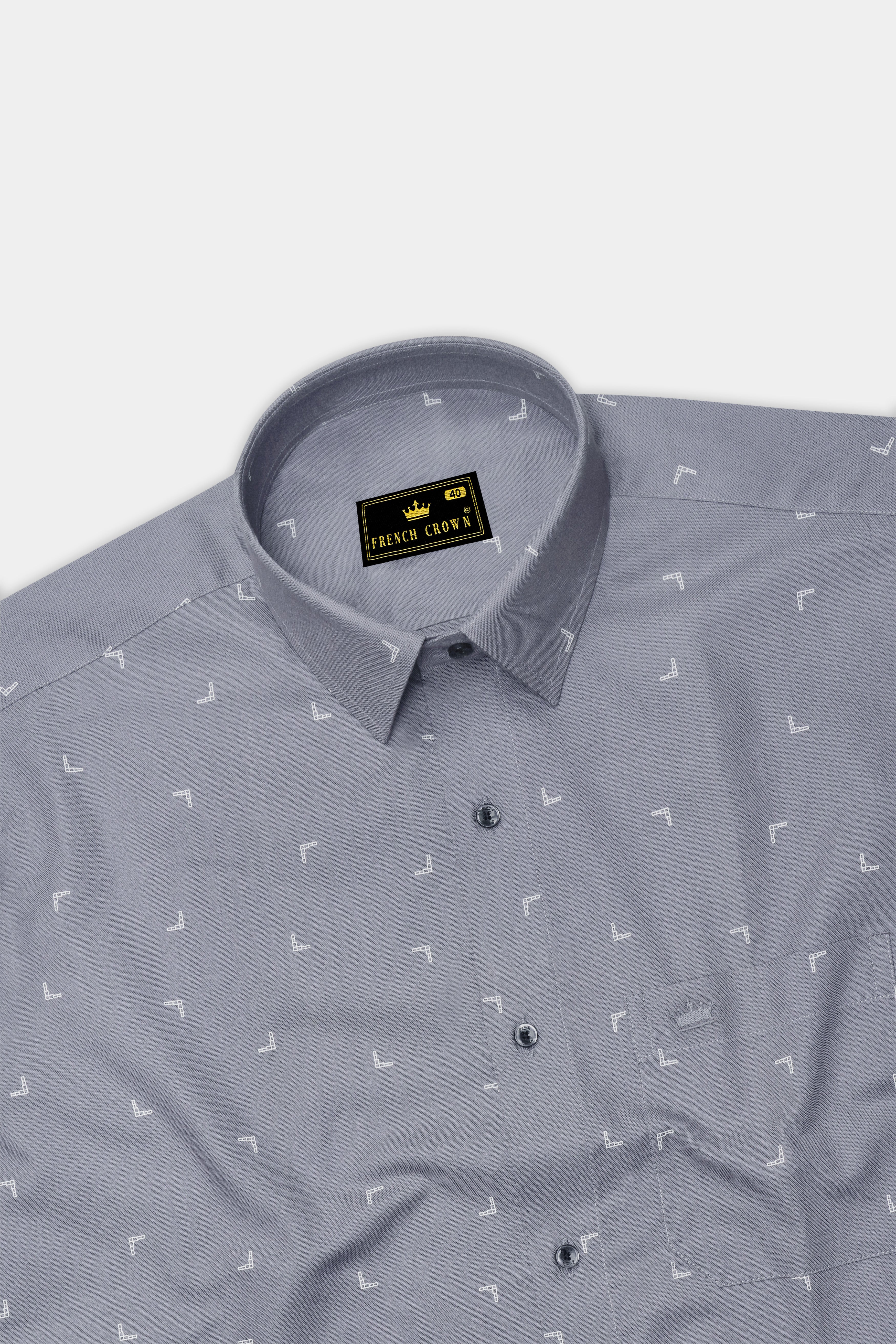 Concord Gray with White Royal Oxford Shirt