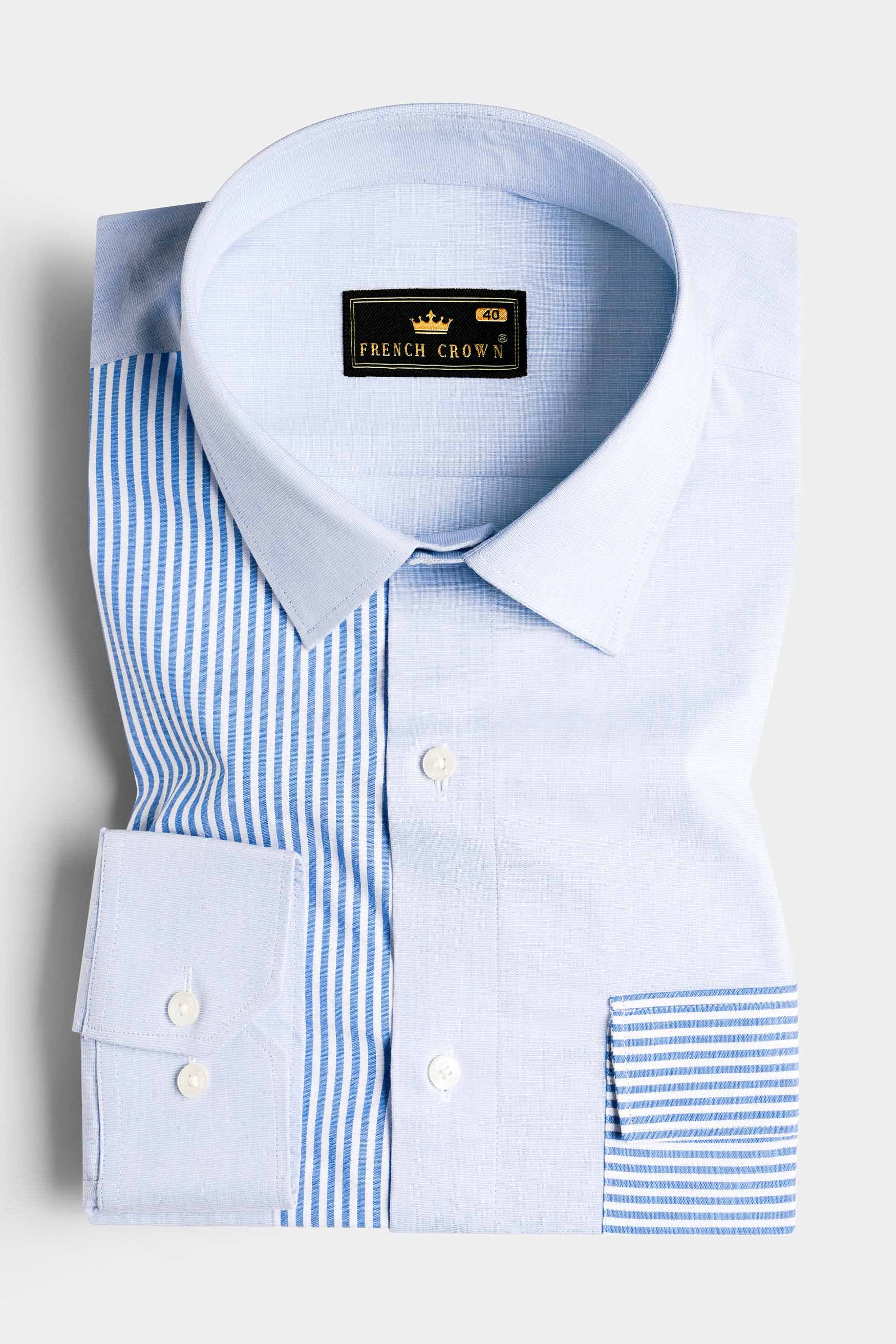 Hawkes Gray and Perano Blue Striped with Brand Name Embroidered Premium Cotton Designer Shirt 8267-P147-E276-38, 8267-P147-E276-H-38, 8267-P147-E276-39, 8267-P147-E276-H-39, 8267-P147-E276-40, 8267-P147-E276-H-40, 8267-P147-E276-42, 8267-P147-E276-H-42, 8267-P147-E276-44, 8267-P147-E276-H-44, 8267-P147-E276-46, 8267-P147-E276-H-46, 8267-P147-E276-48, 8267-P147-E276-H-48, 8267-P147-E276-50, 8267-P147-E276-H-50, 8267-P147-E276-52, 8267-P147-E276-H-52