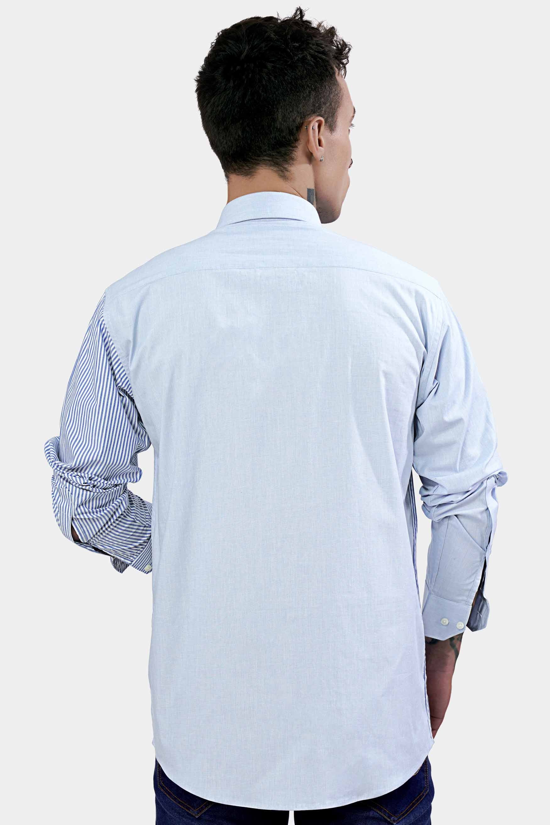 Hawkes Gray and Perano Blue Striped with Brand Name Embroidered Premium Cotton Designer Shirt 8267-P147-E276-38, 8267-P147-E276-H-38, 8267-P147-E276-39, 8267-P147-E276-H-39, 8267-P147-E276-40, 8267-P147-E276-H-40, 8267-P147-E276-42, 8267-P147-E276-H-42, 8267-P147-E276-44, 8267-P147-E276-H-44, 8267-P147-E276-46, 8267-P147-E276-H-46, 8267-P147-E276-48, 8267-P147-E276-H-48, 8267-P147-E276-50, 8267-P147-E276-H-50, 8267-P147-E276-52, 8267-P147-E276-H-52