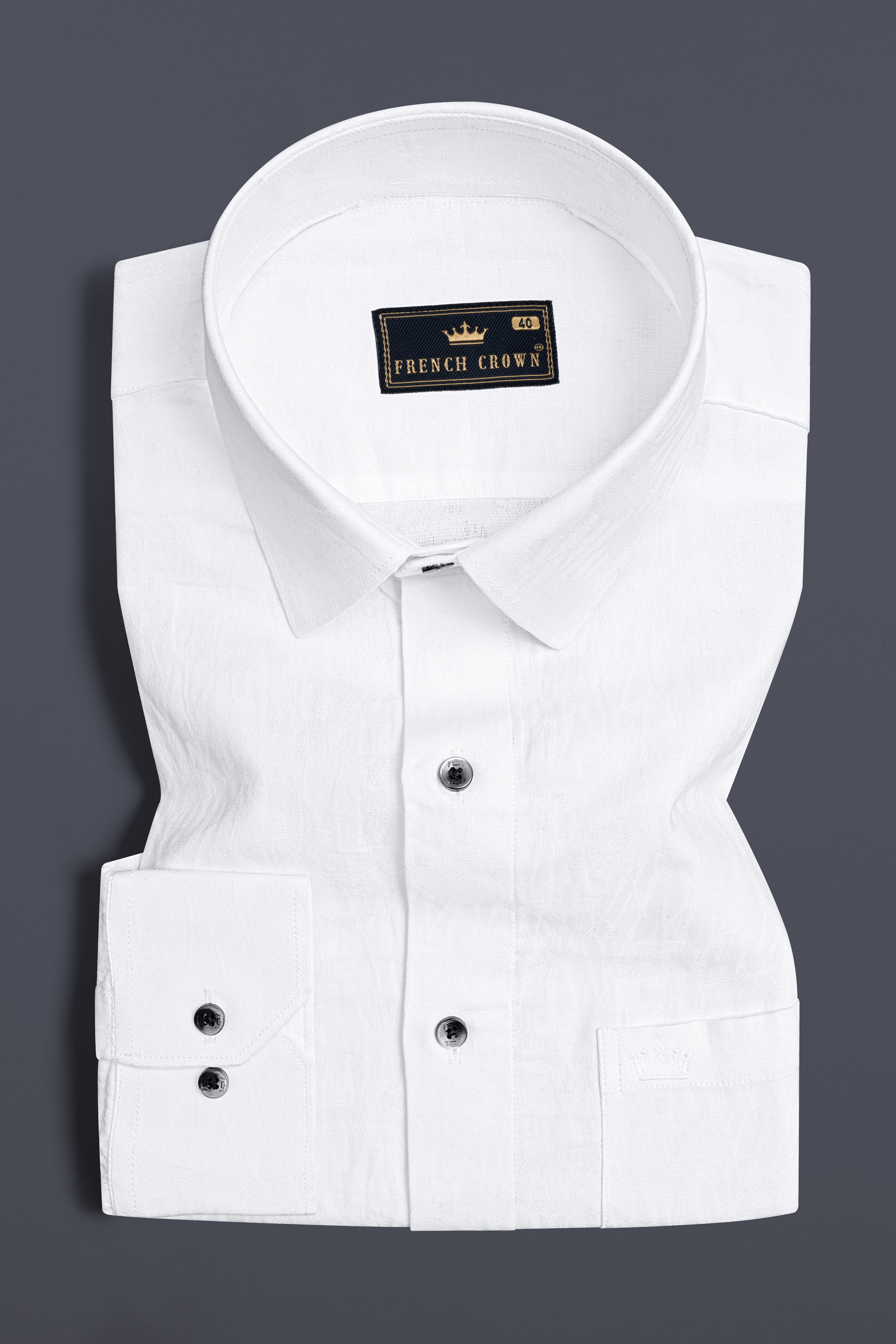 Bright White Jacquard Textured Premium Giza Cotton Shirt