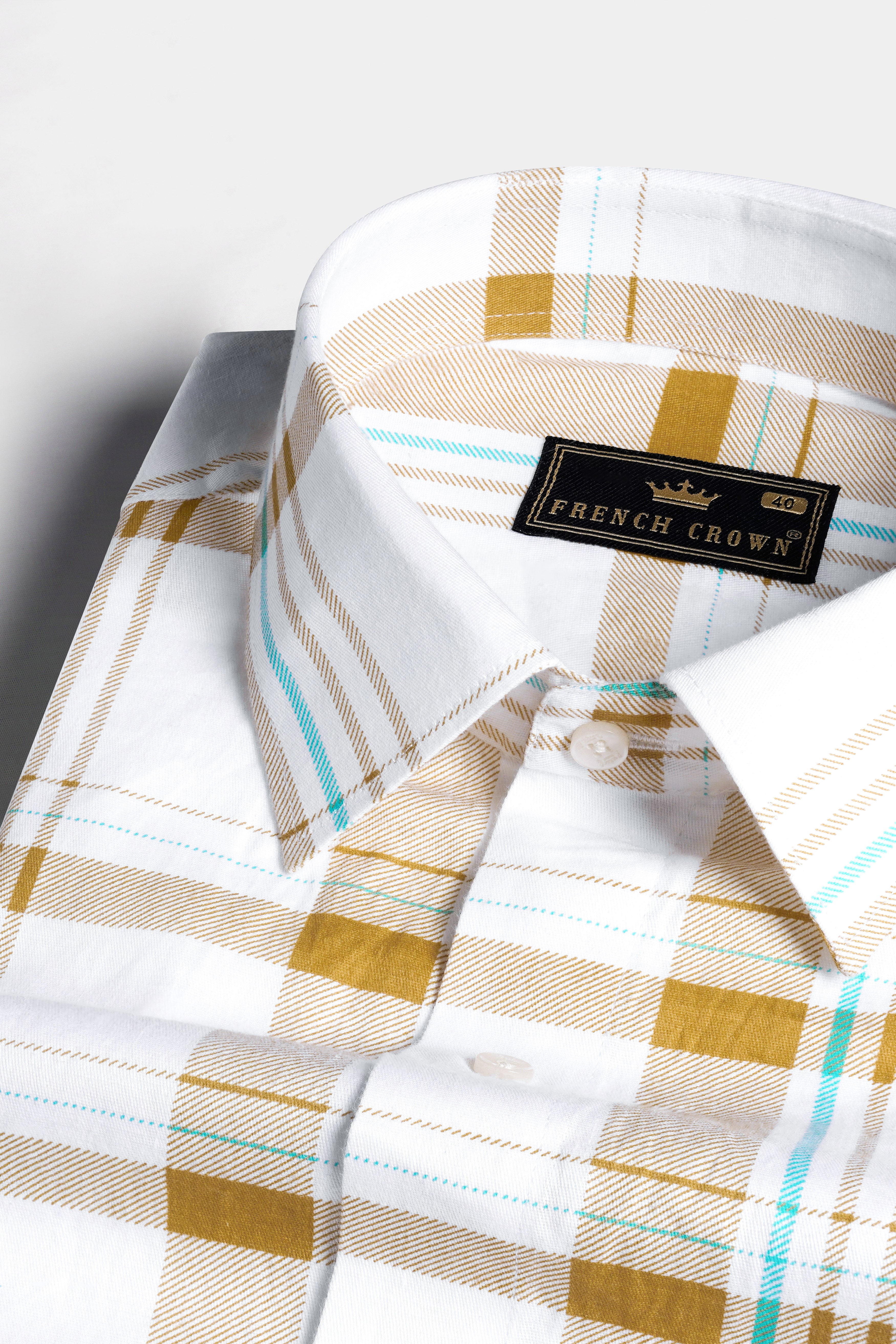 Bright White and Sandy Brown Plaid with Funky Printed Premium Cotton Designer Shirt 8384-RPRT73-38, 8384-RPRT73-H-38, 8384-RPRT73-39, 8384-RPRT73-H-39, 8384-RPRT73-40, 8384-RPRT73-H-40, 8384-RPRT73-42, 8384-RPRT73-H-42, 8384-RPRT73-44, 8384-RPRT73-H-44, 8384-RPRT73-46, 8384-RPRT73-H-46, 8384-RPRT73-48, 8384-RPRT73-H-48, 8384-RPRT73-50, 8384-RPRT73-H-50, 8384-RPRT73-52, 8384-RPRT73-H-52