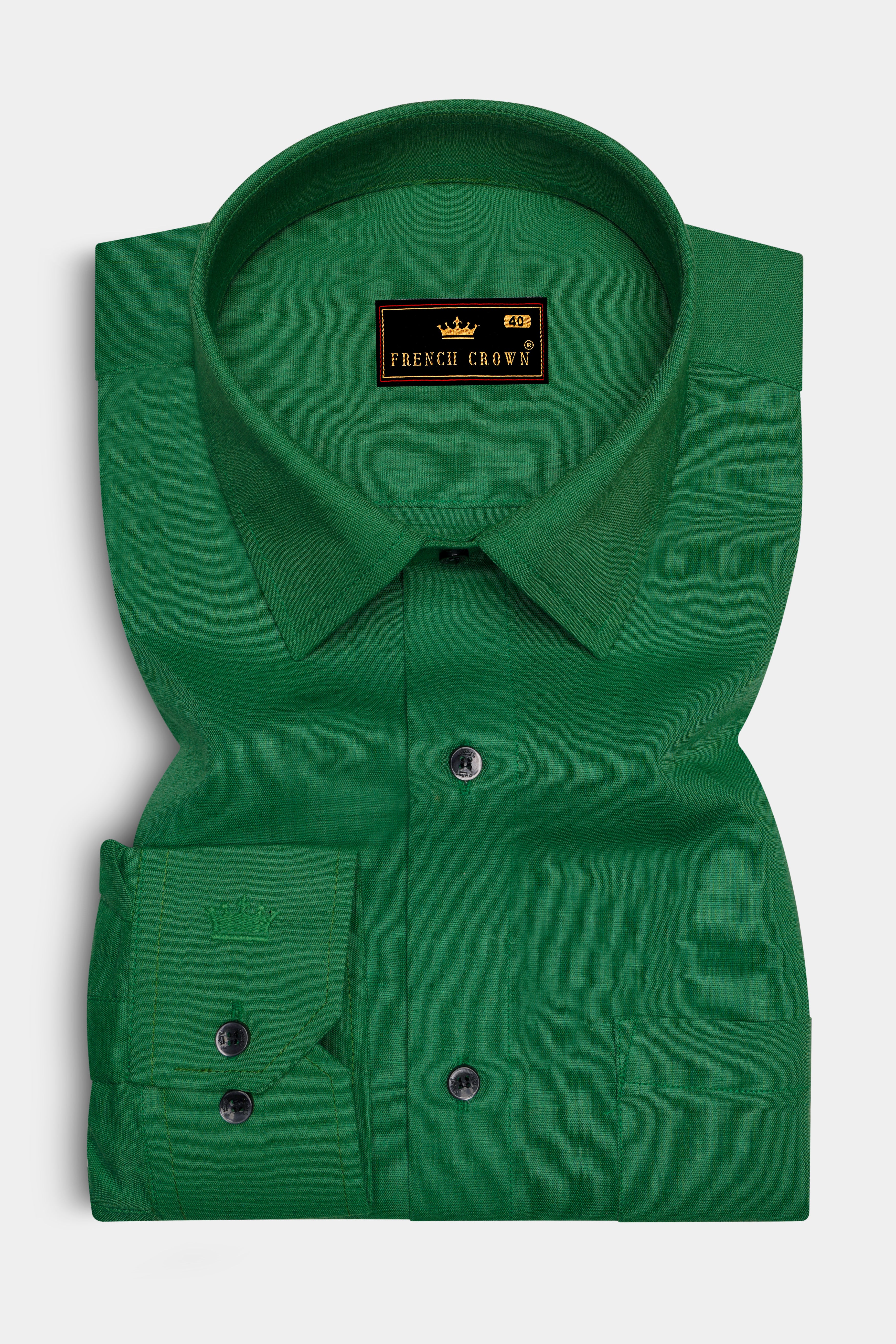 Clover Green Luxurious Linen Shirt