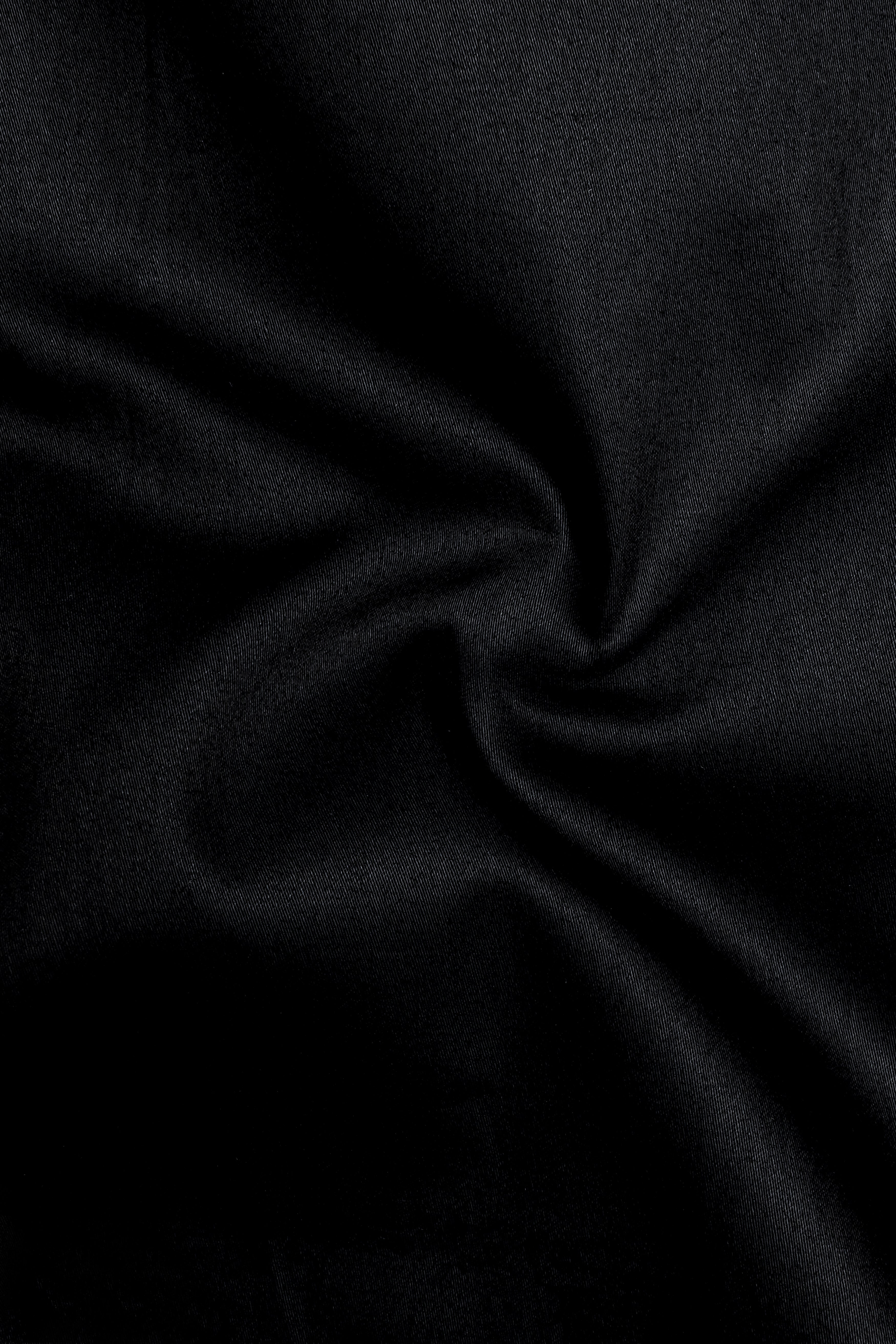 Jade Black with White Collar and Cuffs Premium Cotton Shirt