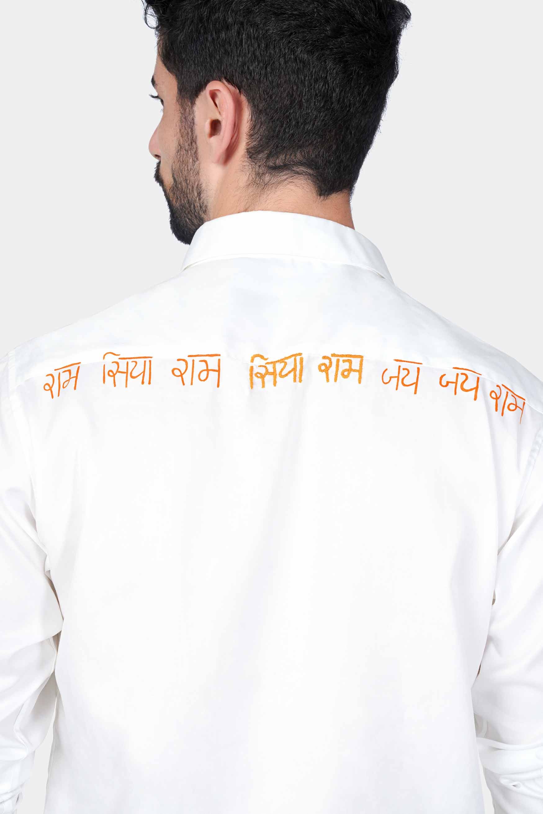 Bright White Siya Ram Hand Stitched and Painted Royal Oxford Designer Shirt 8579-BLK-ART02-38, 8579-BLK-ART02-H-38, 8579-BLK-ART02-39, 8579-BLK-ART02-H-39, 8579-BLK-ART02-40, 8579-BLK-ART02-H-40, 8579-BLK-ART02-42, 8579-BLK-ART02-H-42, 8579-BLK-ART02-44, 8579-BLK-ART02-H-44, 8579-BLK-ART02-46, 8579-BLK-ART02-H-46, 8579-BLK-ART02-48, 8579-BLK-ART02-H-48, 8579-BLK-ART02-50, 8579-BLK-ART02-H-50, 8579-BLK-ART02-52, 8579-BLK-ART02-H-52