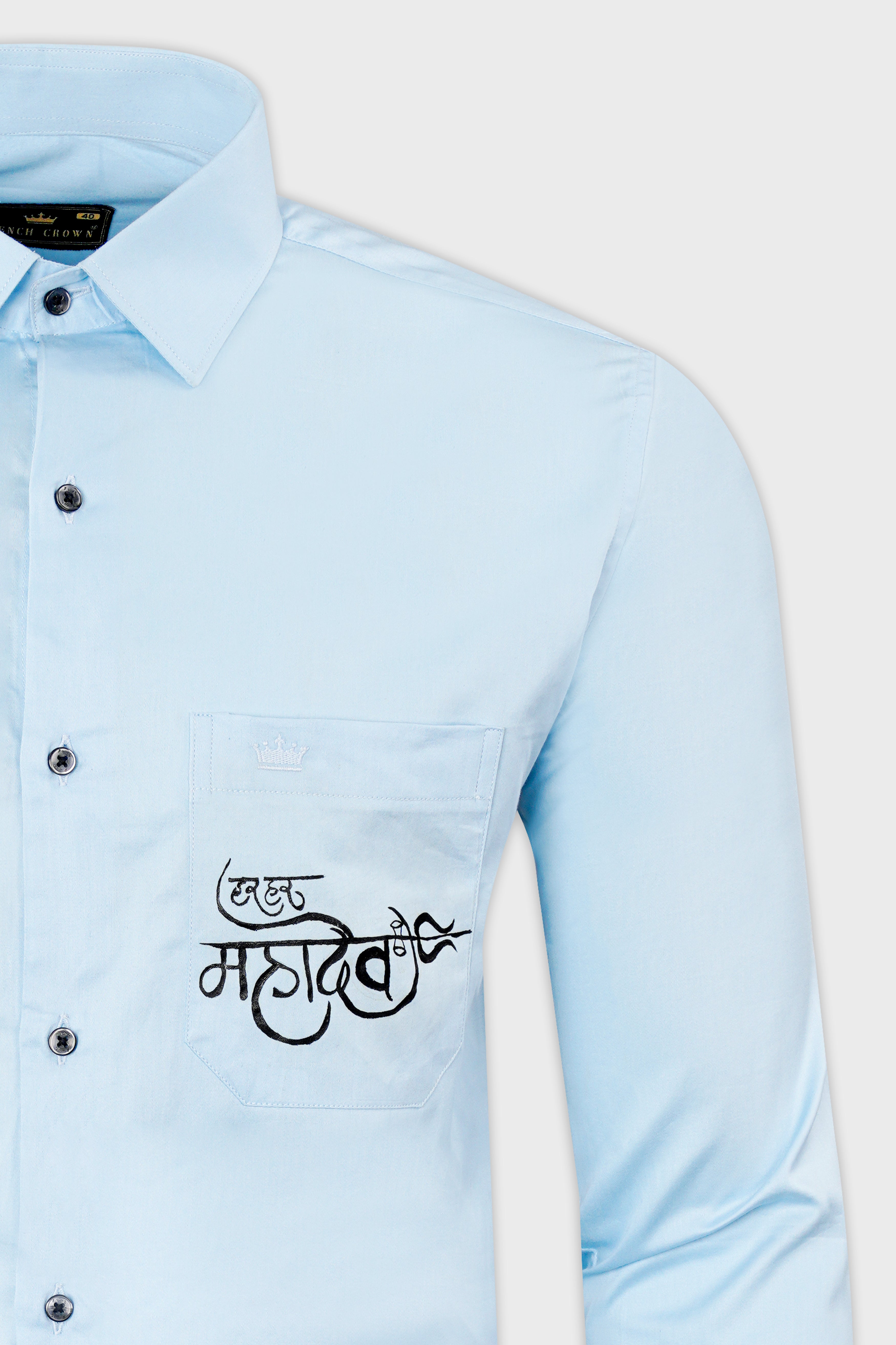 Tropical Blue Har Har Mahadev Hand Painted Super Soft Premium Cotton Designer Shirt 8669-BLK-ART02-38, 8669-BLK-ART02-H-38, 8669-BLK-ART02-39, 8669-BLK-ART02-H-39, 8669-BLK-ART02-40, 8669-BLK-ART02-H-40, 8669-BLK-ART02-42, 8669-BLK-ART02-H-42, 8669-BLK-ART02-44, 8669-BLK-ART02-H-44, 8669-BLK-ART02-46, 8669-BLK-ART02-H-46, 8669-BLK-ART02-48, 8669-BLK-ART02-H-48, 8669-BLK-ART02-50, 8669-BLK-ART02-H-50, 8669-BLK-ART02-52, 8669-BLK-ART02-H-52