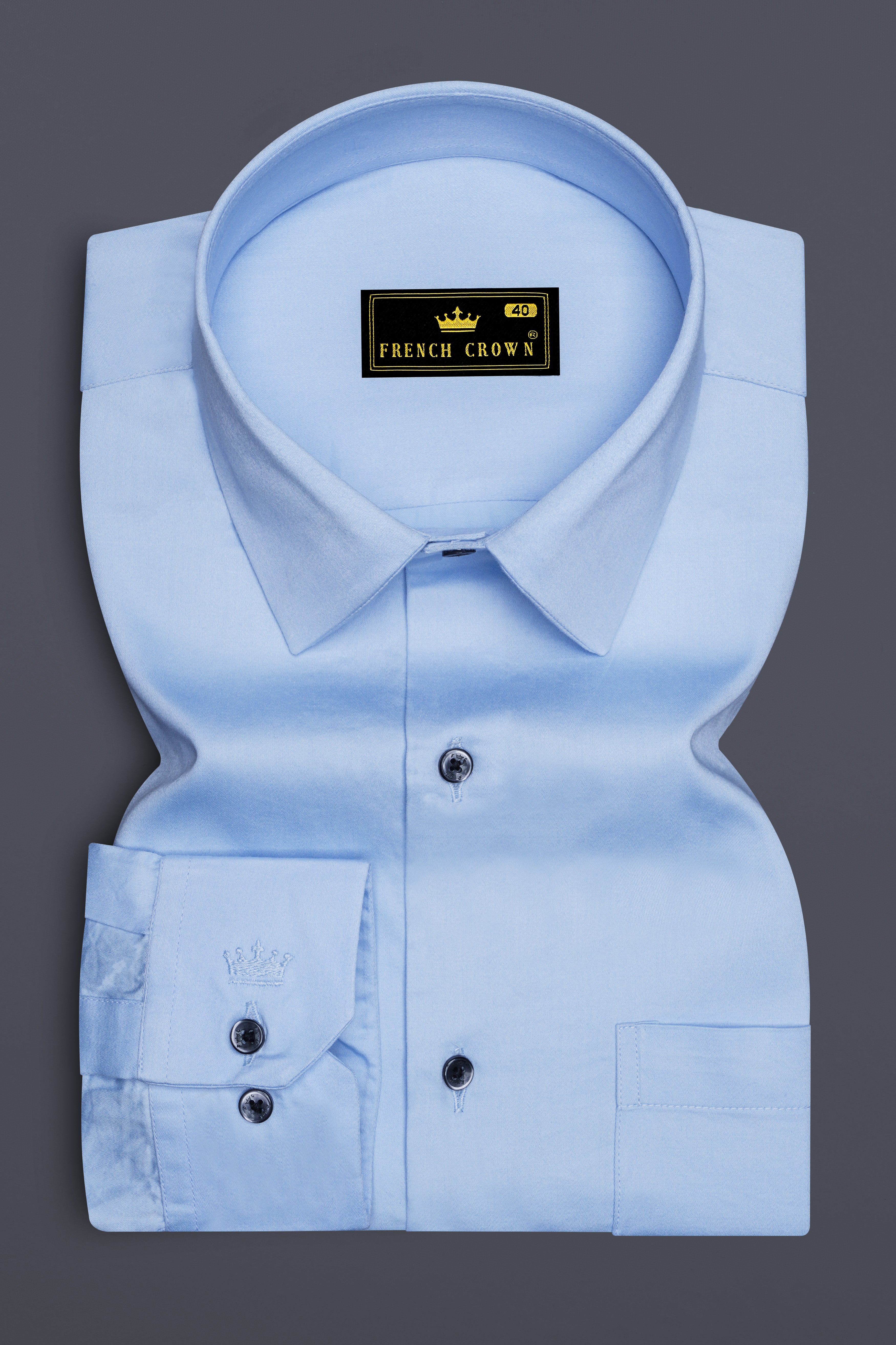 Tropical  Blue Subtle Sheen Super Soft Premium Cotton Shirt