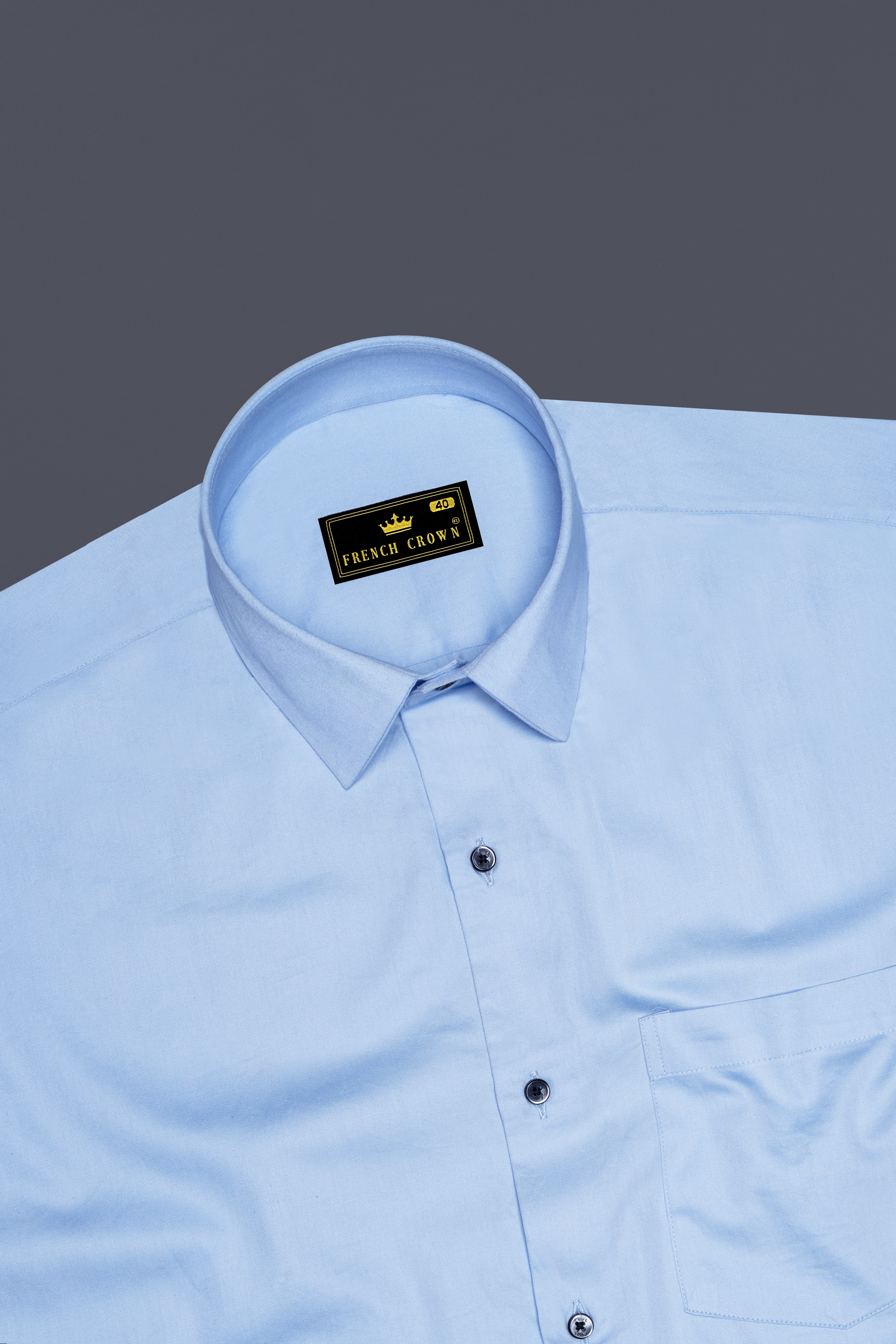 Tropical  Blue Subtle Sheen Super Soft Premium Cotton Shirt