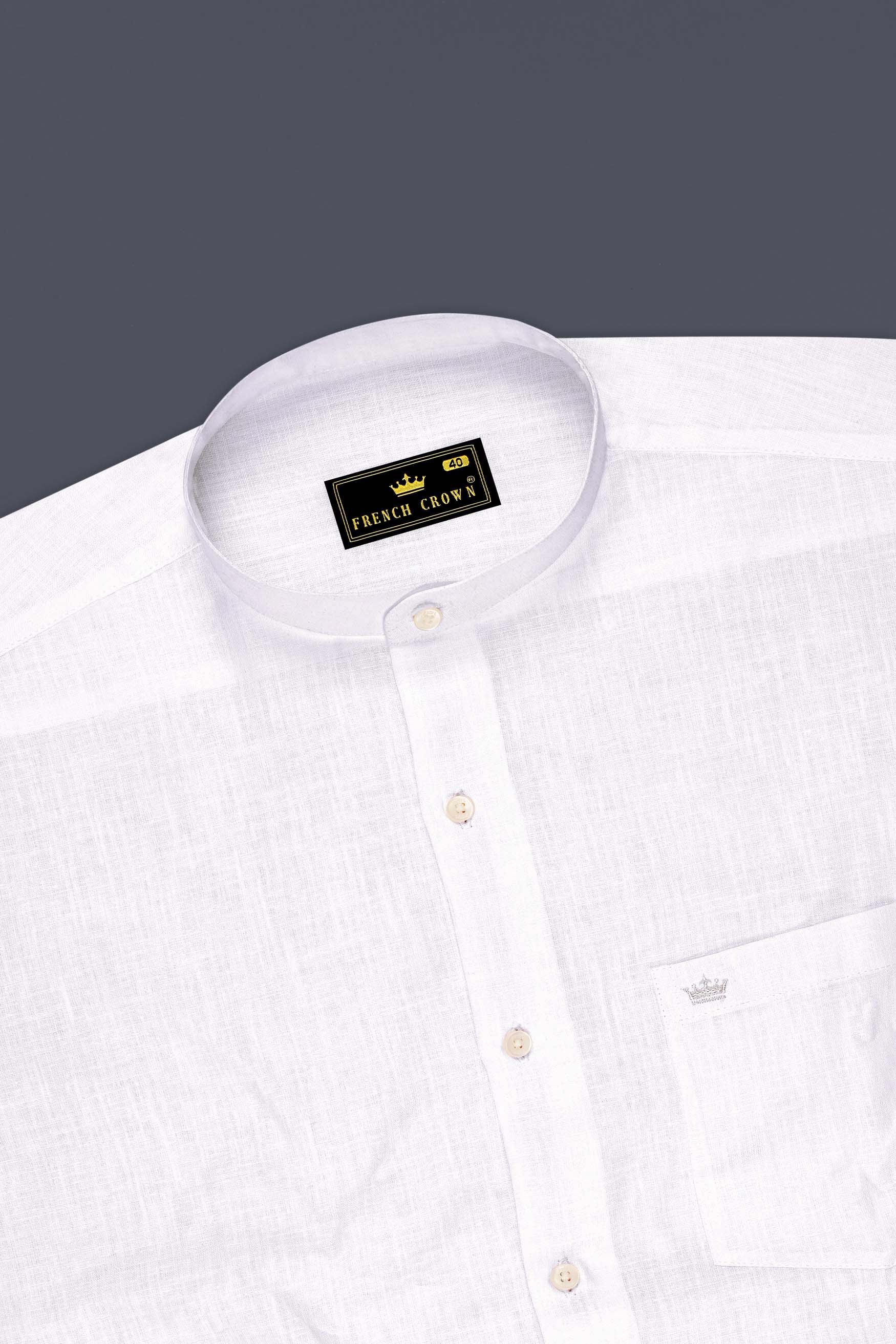 Snow White Luxurious Linen Shirt