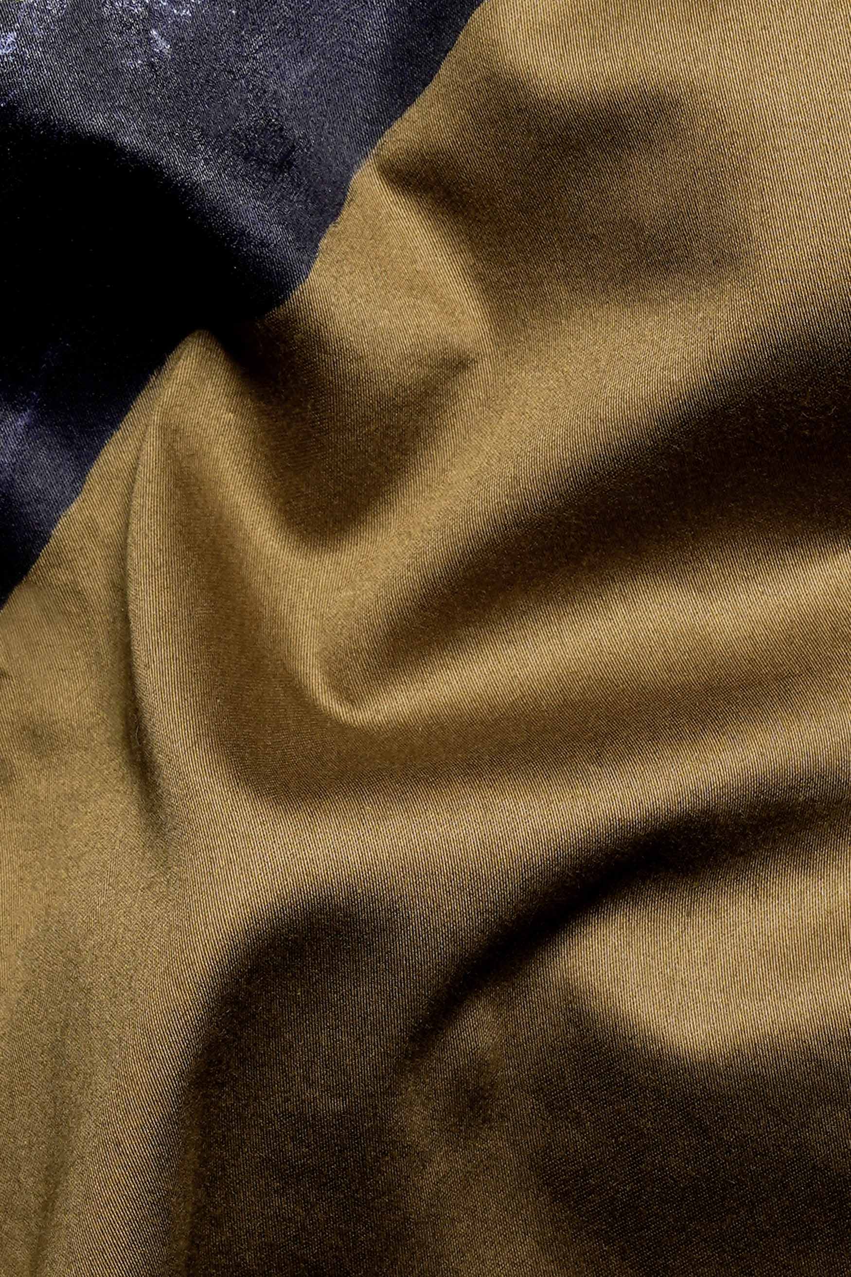 Nutmeg Brown French Crown Hand Painted Subtle Sheen Super Soft Premium Cotton Designer Shirt