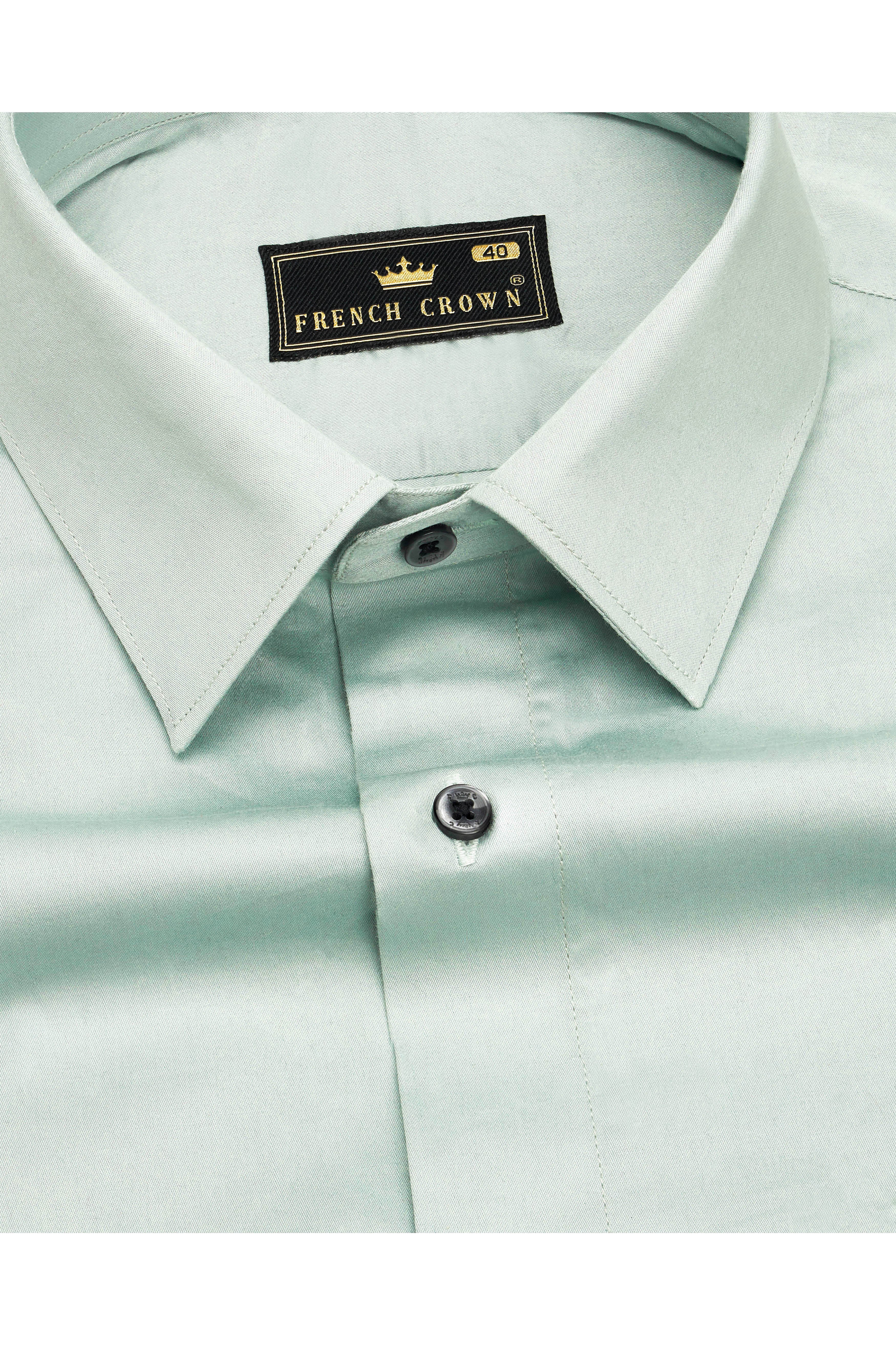 Gainsboro Green Leaves Hand Painted Super Soft Premium Cotton Designer Shirt