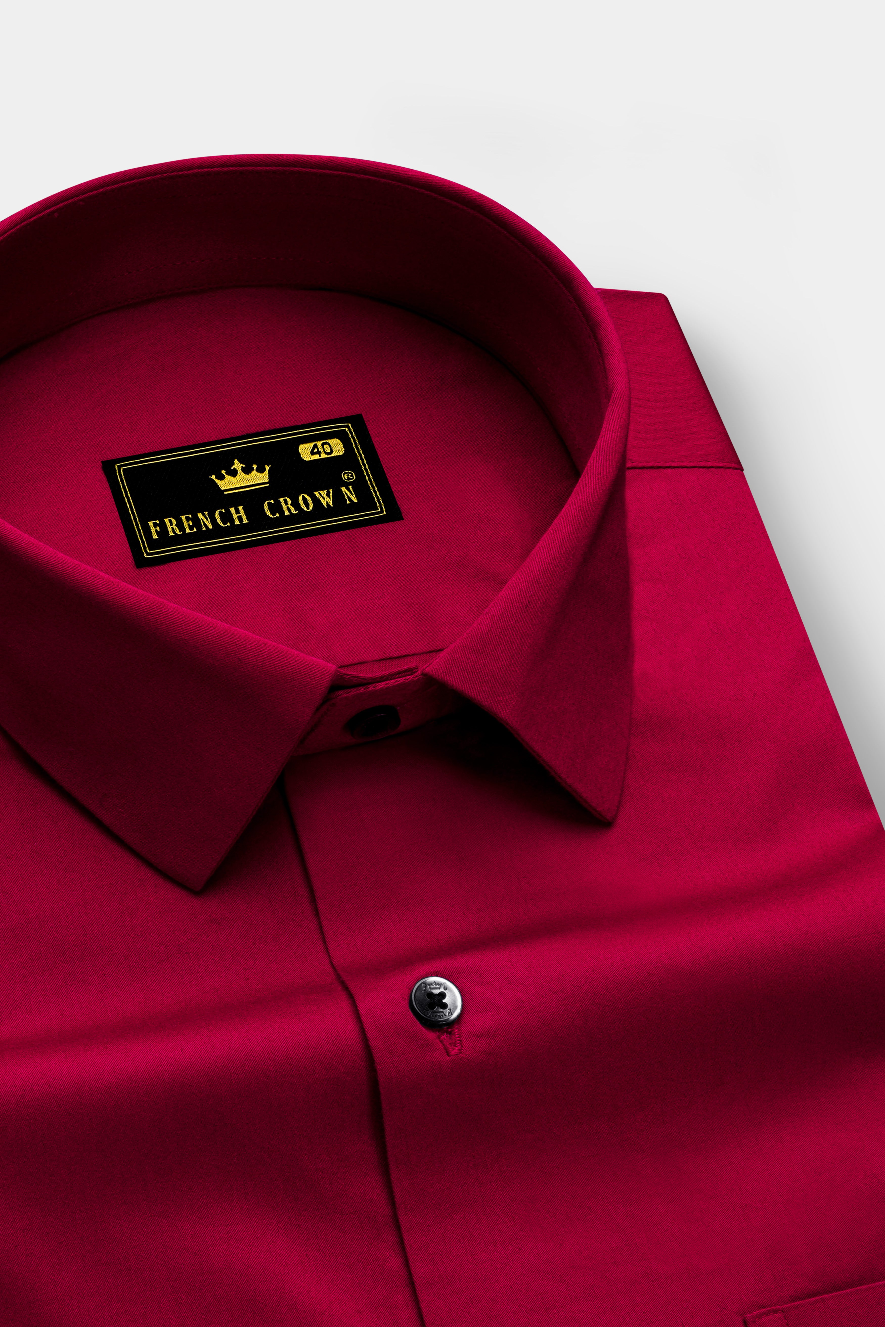 Vivid Auburn Red Subtle Sheen Super Soft Premium Cotton Shirt