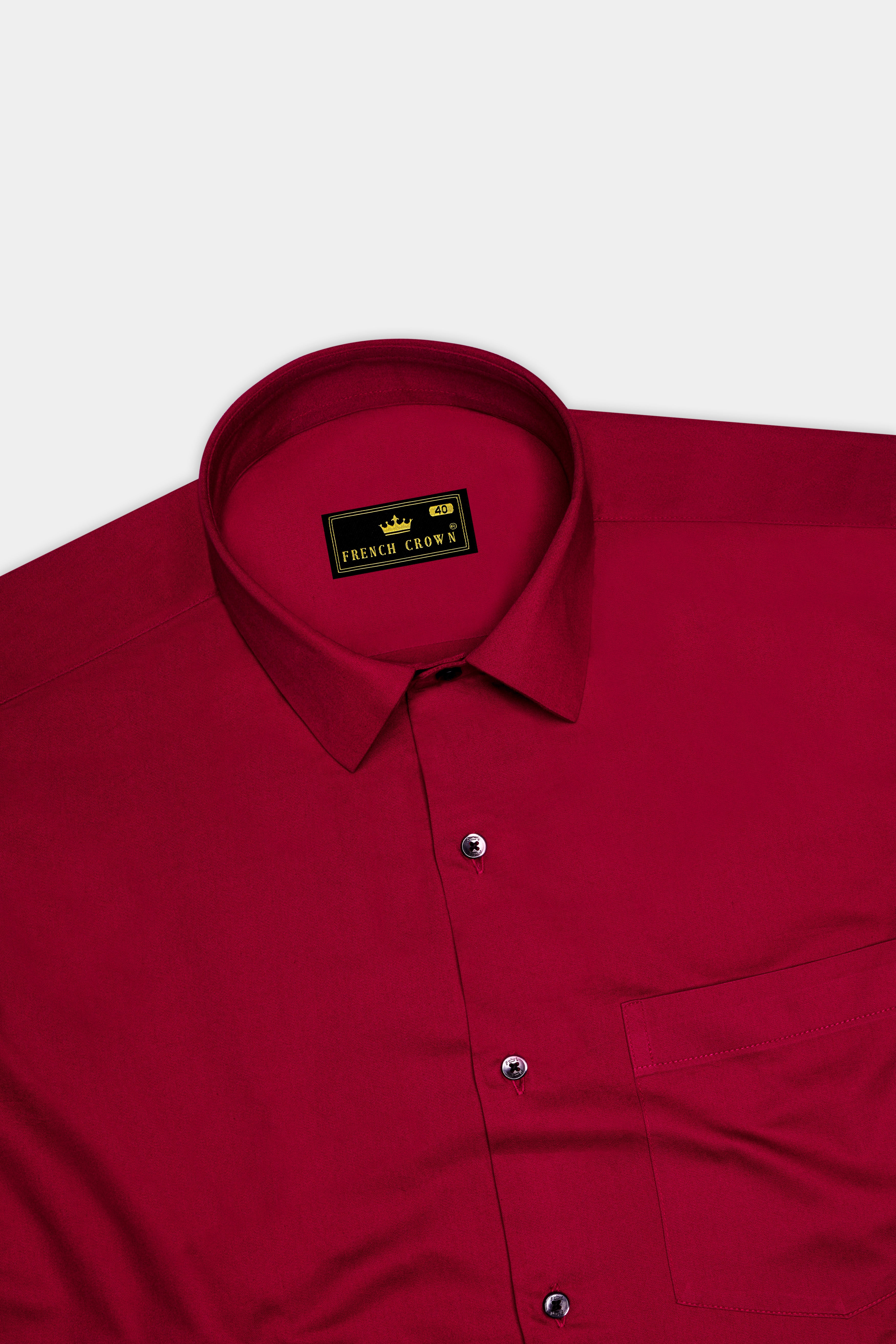 Vivid Auburn Red Subtle Sheen Super Soft Premium Cotton Shirt