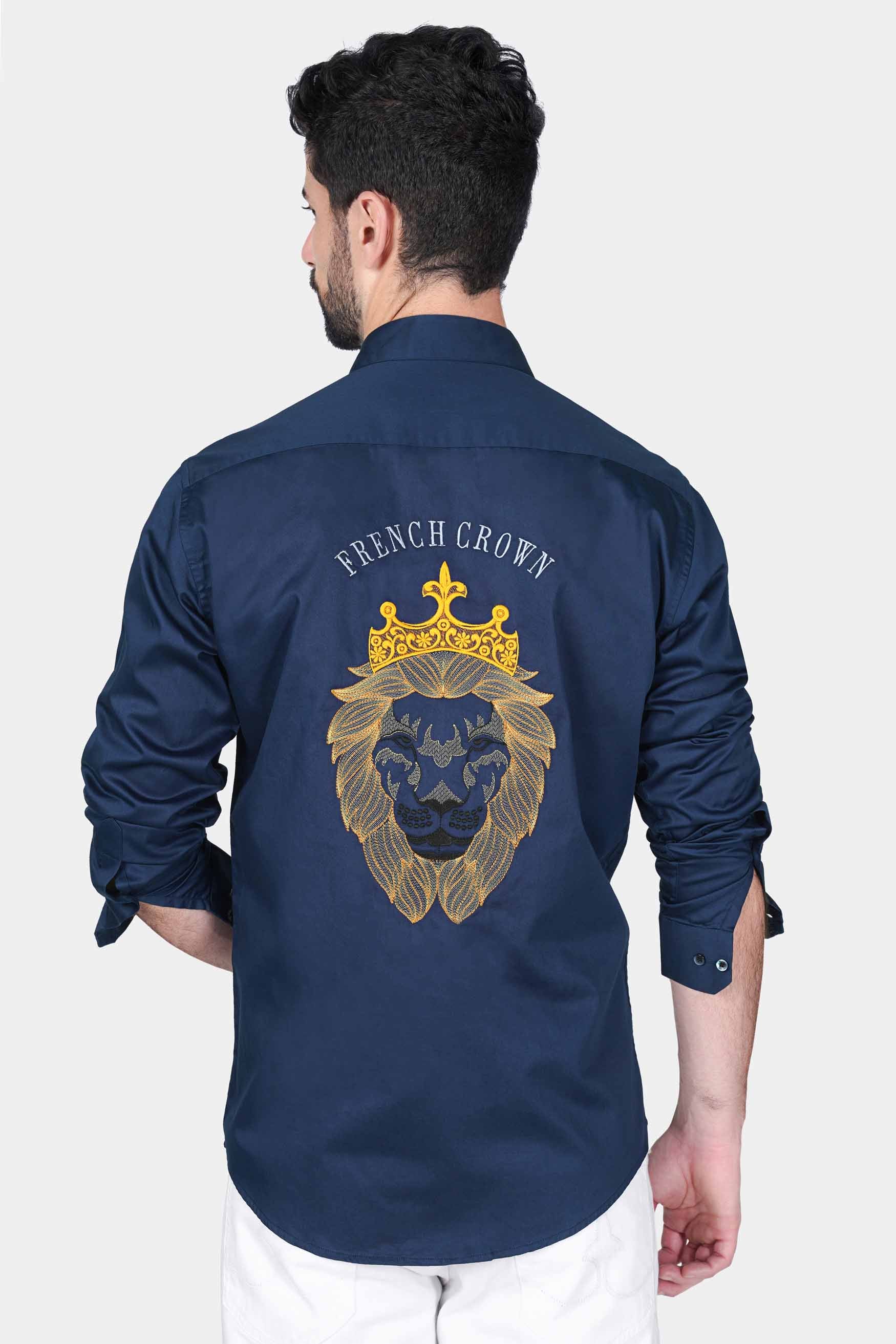 Cloud Burst Lion Embroidered with Brand Name Subtle Sheen Super Soft Premium Cotton Designer Shirt 8871-BLK-E343-38, 8871-BLK-E343-H-38, 8871-BLK-E343-39, 8871-BLK-E343-H-39, 8871-BLK-E343-40, 8871-BLK-E343-H-40, 8871-BLK-E343-42, 8871-BLK-E343-H-42, 8871-BLK-E343-44, 8871-BLK-E343-H-44, 8871-BLK-E343-46, 8871-BLK-E343-H-46, 8871-BLK-E343-48, 8871-BLK-E343-H-48, 8871-BLK-E343-50, 8871-BLK-E343-H-50, 8871-BLK-E343-52, 8871-BLK-E343-H-52