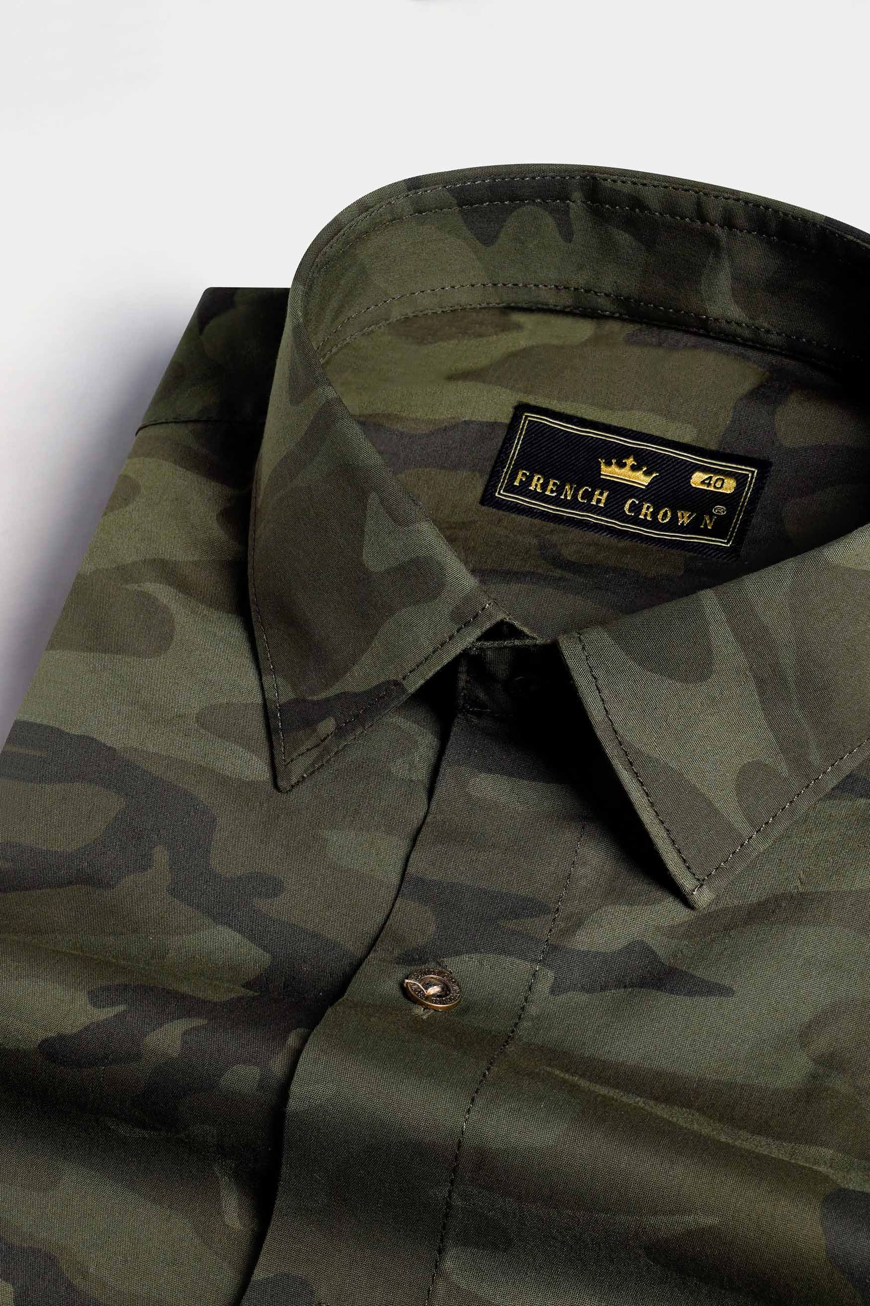 Rifle Green and Zeus Brown Camouflage Printed Royal Oxford Designer Shirt 8893-MB-RPRT112-38, 8893-MB-RPRT112-H-38, 8893-MB-RPRT112-39, 8893-MB-RPRT112-H-39, 8893-MB-RPRT112-40, 8893-MB-RPRT112-H-40, 8893-MB-RPRT112-42, 8893-MB-RPRT112-H-42, 8893-MB-RPRT112-44, 8893-MB-RPRT112-H-44, 8893-MB-RPRT112-46, 8893-MB-RPRT112-H-46, 8893-MB-RPRT112-48, 8893-MB-RPRT112-H-48, 8893-MB-RPRT112-50, 8893-MB-RPRT112-H-50, 8893-MB-RPRT112-52, 8893-MB-RPRT112-H-52