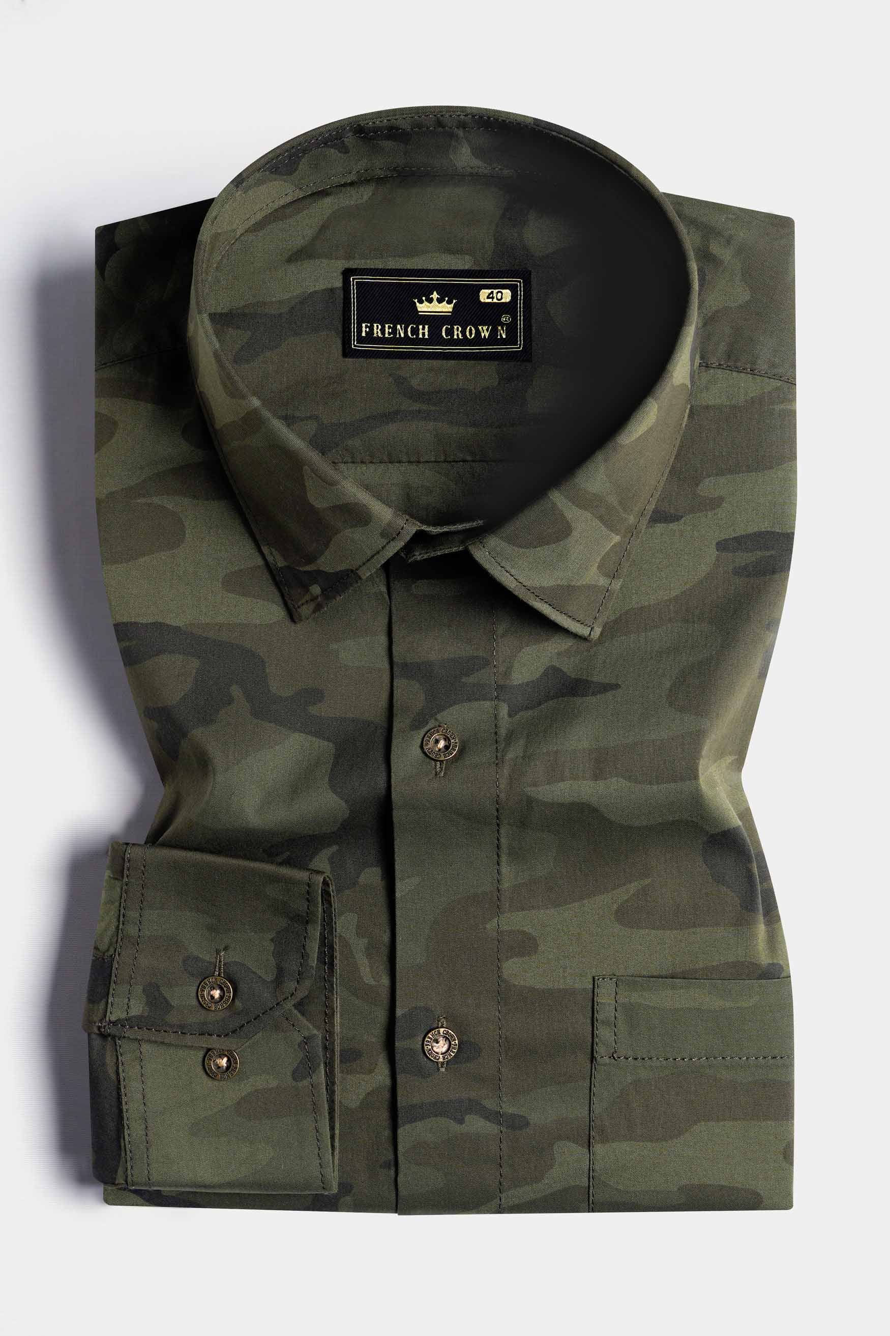 Rifle Green and Zeus Brown Camouflage Printed Royal Oxford Designer Shirt 8893-MB-RPRT112-38, 8893-MB-RPRT112-H-38, 8893-MB-RPRT112-39, 8893-MB-RPRT112-H-39, 8893-MB-RPRT112-40, 8893-MB-RPRT112-H-40, 8893-MB-RPRT112-42, 8893-MB-RPRT112-H-42, 8893-MB-RPRT112-44, 8893-MB-RPRT112-H-44, 8893-MB-RPRT112-46, 8893-MB-RPRT112-H-46, 8893-MB-RPRT112-48, 8893-MB-RPRT112-H-48, 8893-MB-RPRT112-50, 8893-MB-RPRT112-H-50, 8893-MB-RPRT112-52, 8893-MB-RPRT112-H-52