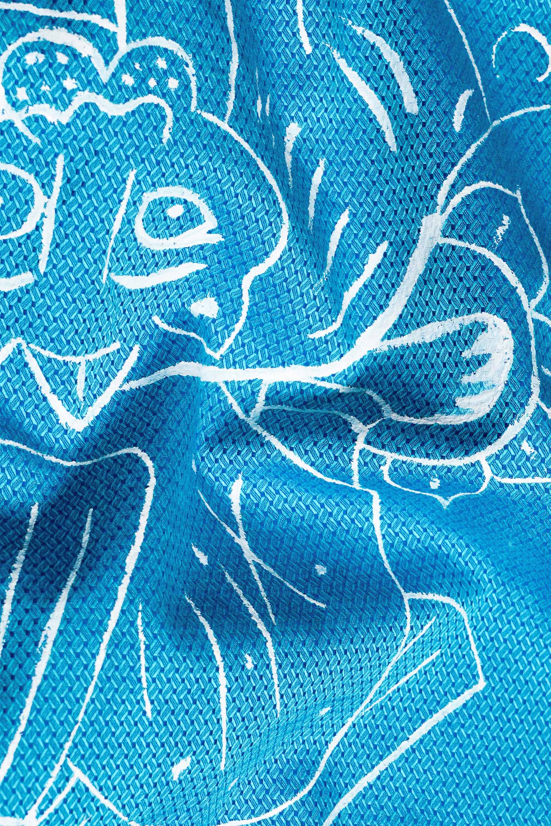 Picton Blue Goddess Durga Hand Painted Dobby Textured Premium Giza Cotton Designer Shirt 9141-ART-38, 9141-ART-H-38, 9141-ART-39, 9141-ART-H-39, 9141-ART-40, 9141-ART-H-40, 9141-ART-42, 9141-ART-H-42, 9141-ART-44, 9141-ART-H-44, 9141-ART-46, 9141-ART-H-46, 9141-ART-48, 9141-ART-H-48, 9141-ART-50, 9141-ART-H-50, 9141-ART-52, 9141-ART-H-52