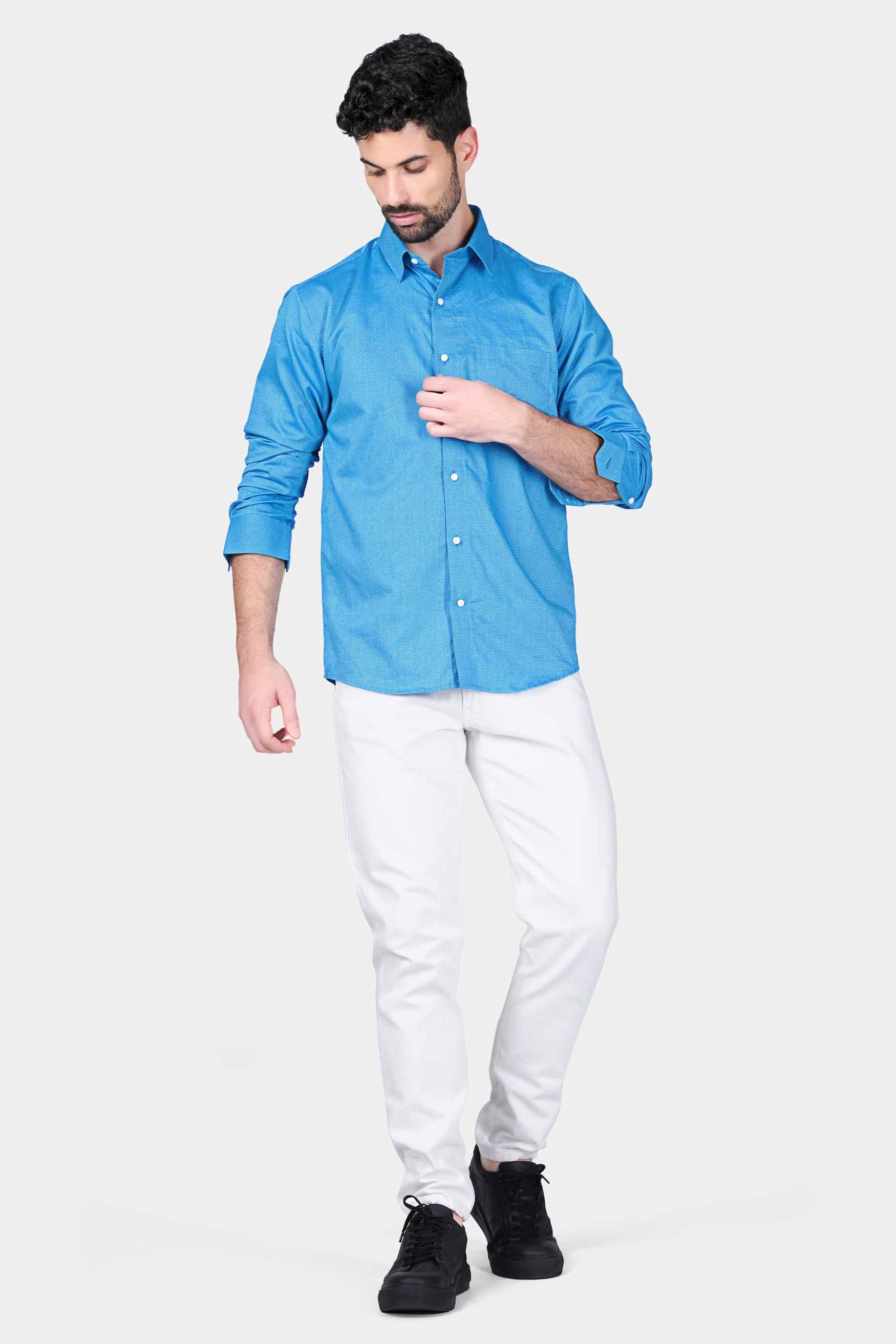 Picton Blue Goddess Durga Hand Painted Dobby Textured Premium Giza Cotton Designer Shirt 9141-ART-38, 9141-ART-H-38, 9141-ART-39, 9141-ART-H-39, 9141-ART-40, 9141-ART-H-40, 9141-ART-42, 9141-ART-H-42, 9141-ART-44, 9141-ART-H-44, 9141-ART-46, 9141-ART-H-46, 9141-ART-48, 9141-ART-H-48, 9141-ART-50, 9141-ART-H-50, 9141-ART-52, 9141-ART-H-52