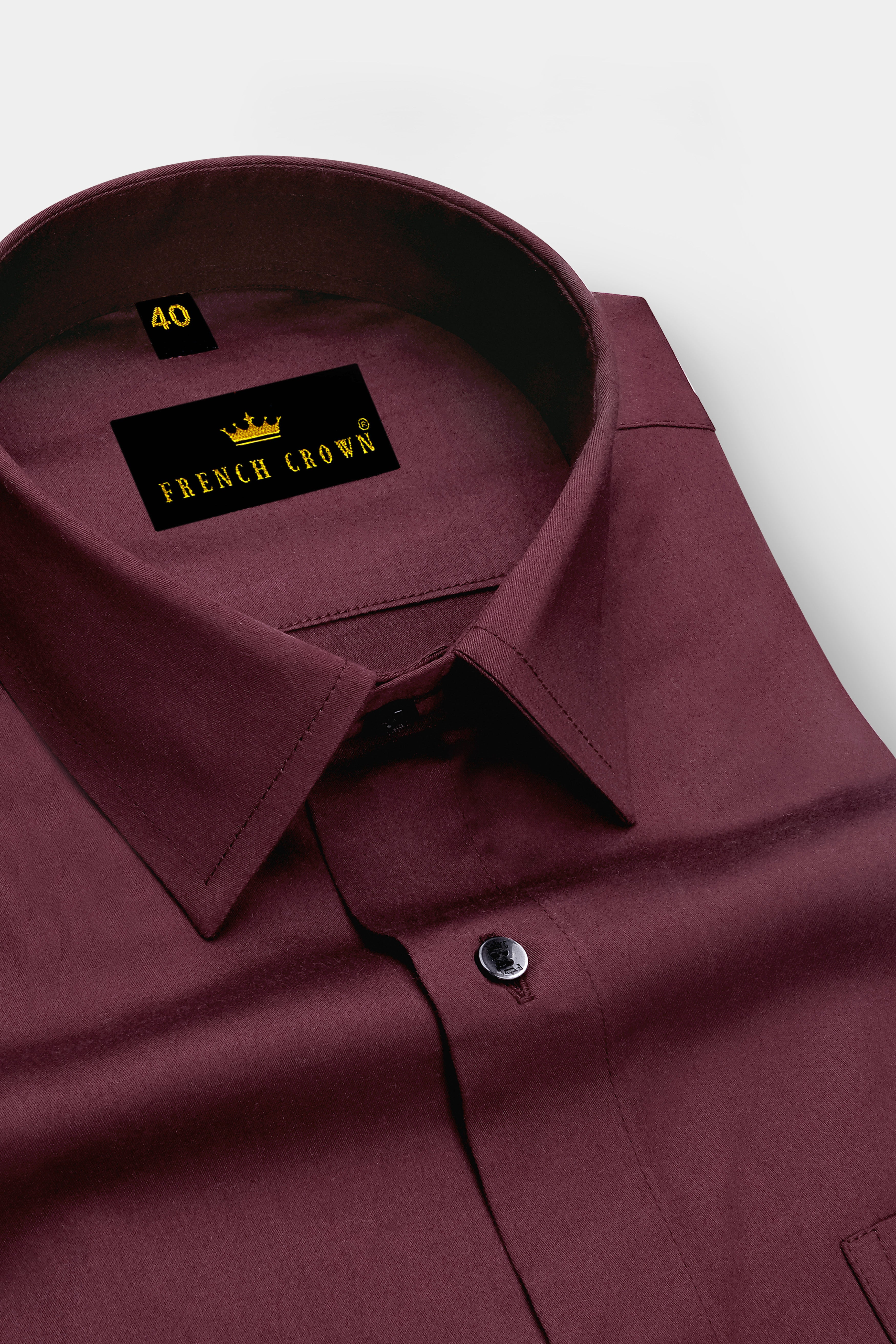 Wine Berry Premium Cotton Shirt