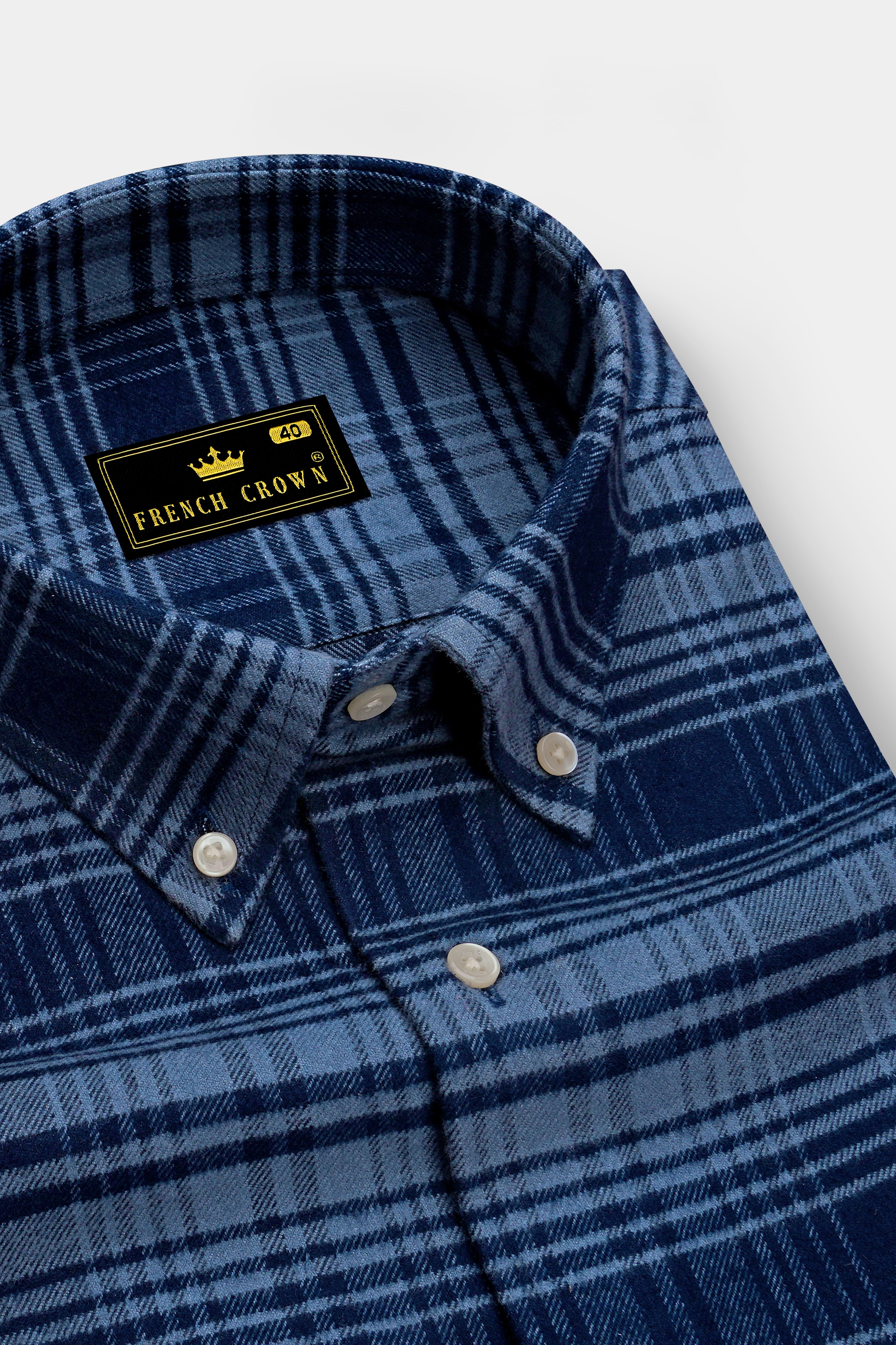 Mirage with Regent Blue Checkered Flannel Shirt