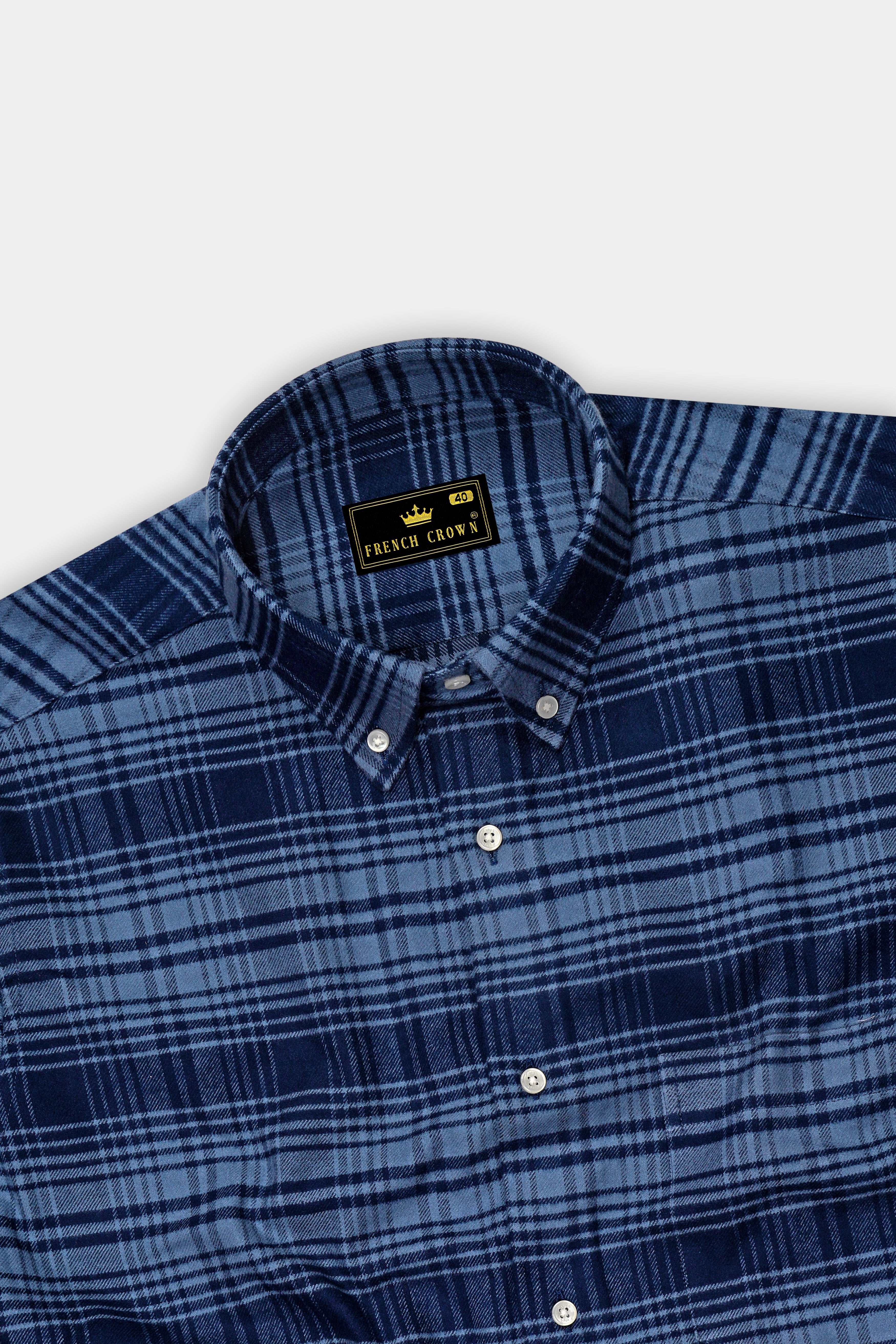 Mirage with Regent Blue Checkered Flannel Shirt