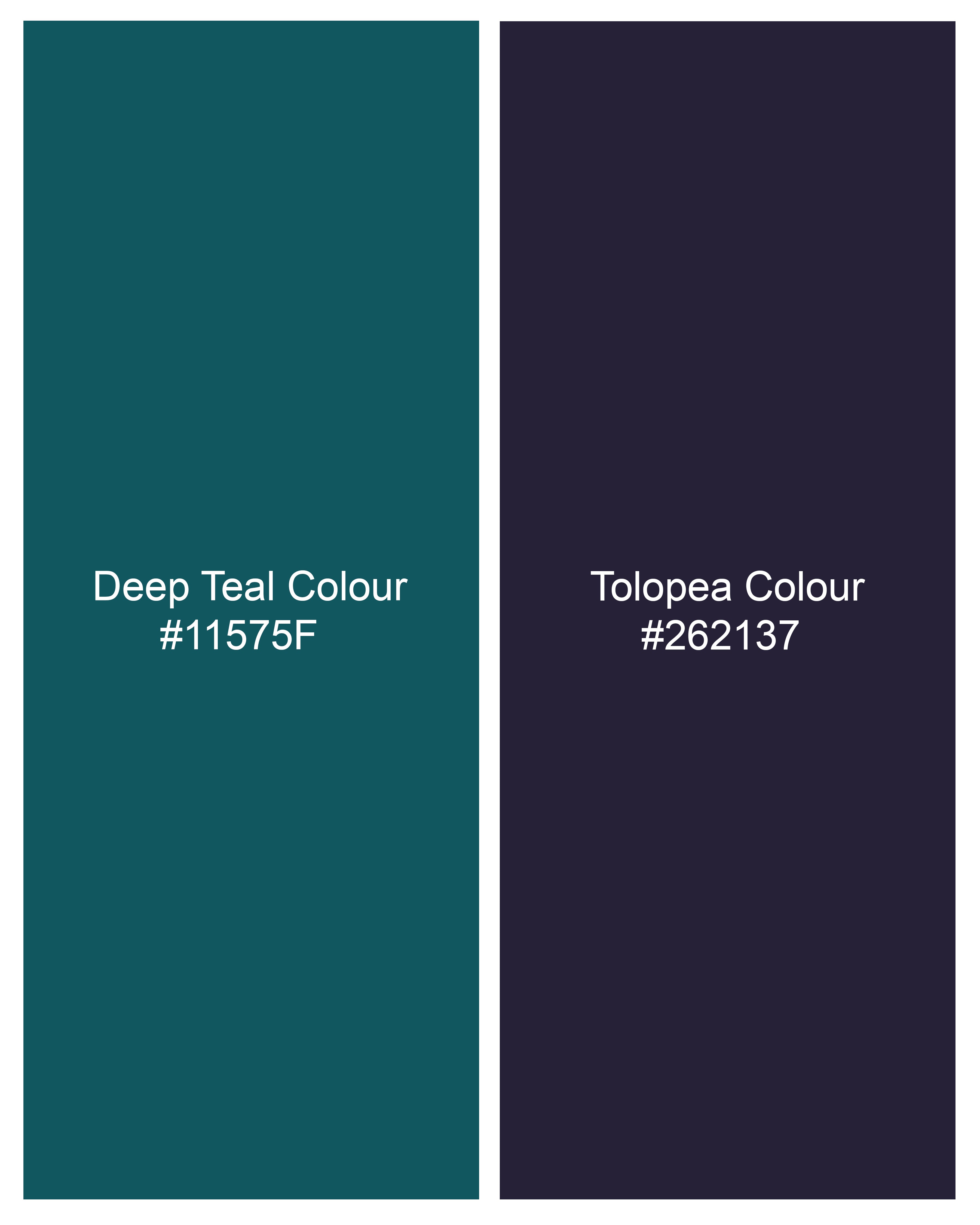 Deep Teal Green Ditsy Textured Royal Oxford Shirt