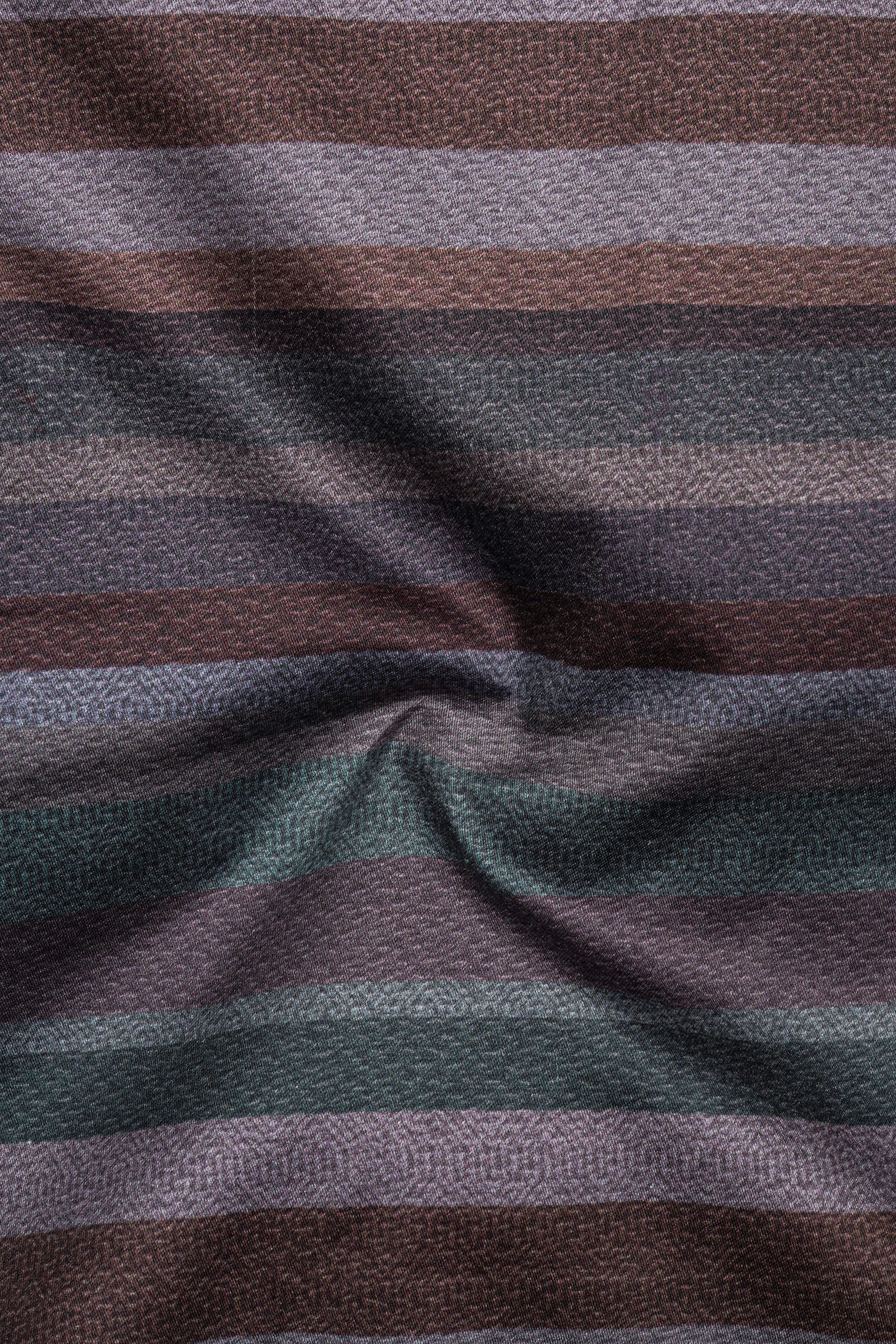 Turquoise Green with Iridium Green Multicolour Striped Super Soft Premium Cotton Shirt