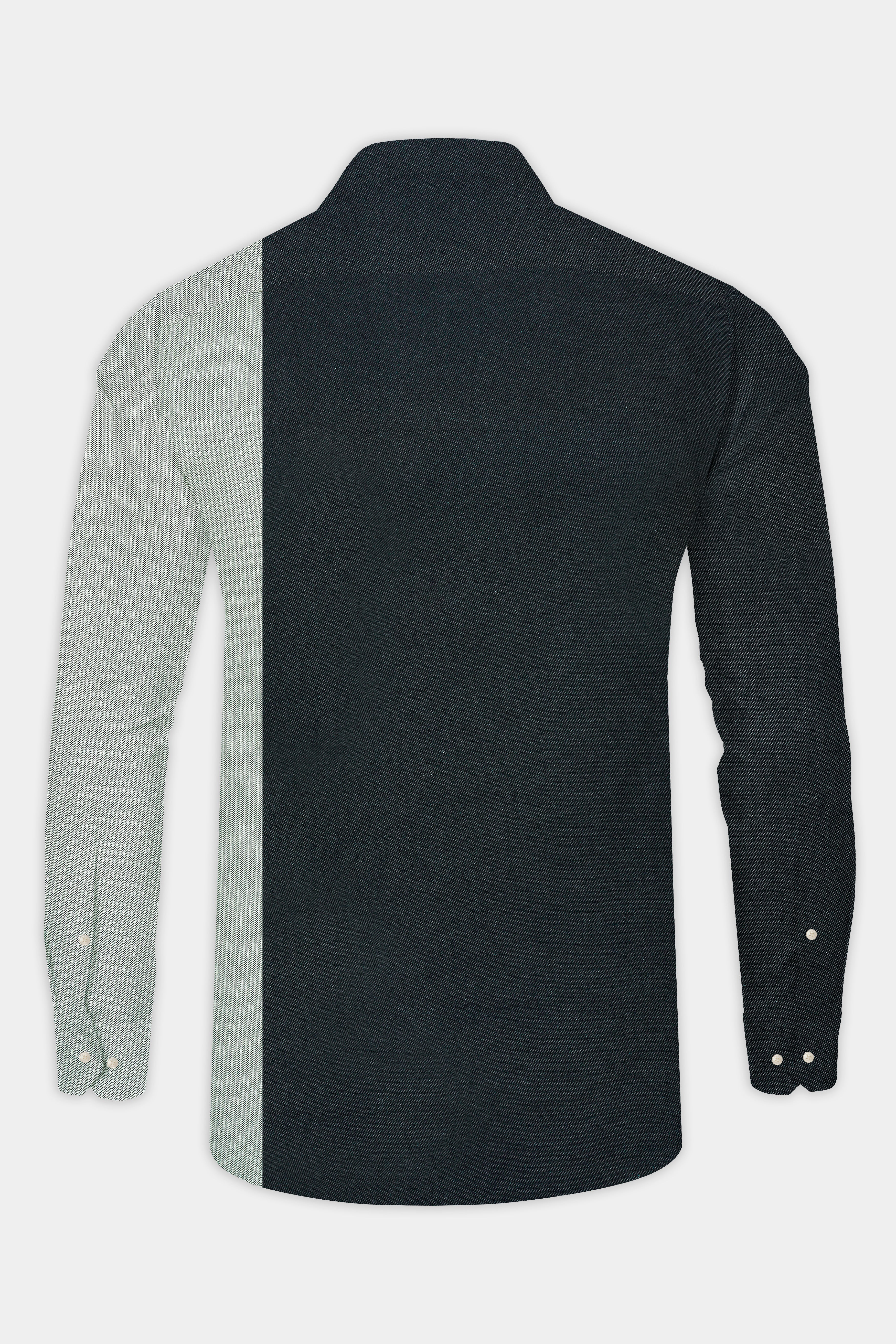 Gunmetal with Edgewater Green Twill Premium Cotton Designer Shirt