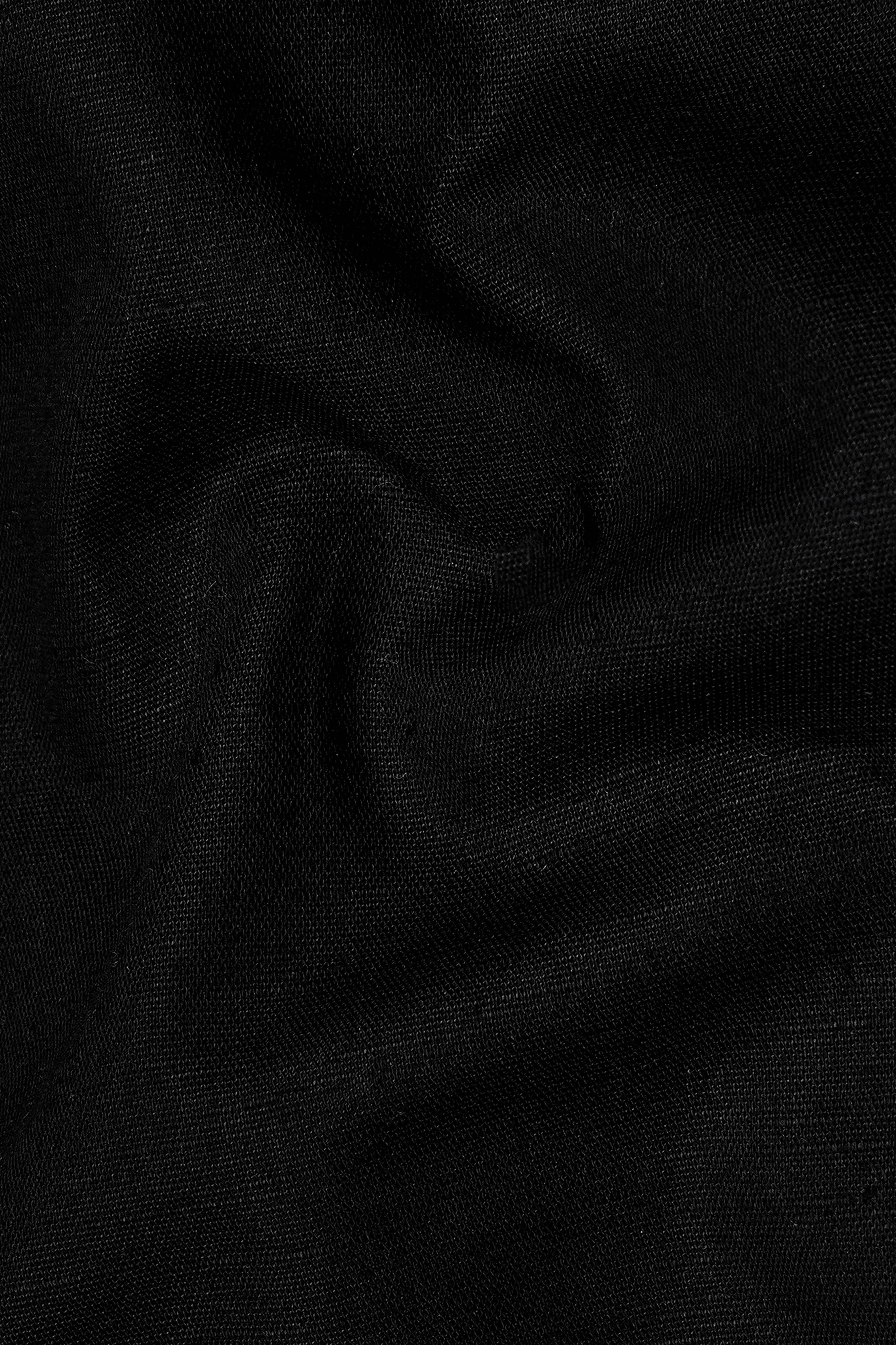 Rich black Corporate Luxurious Linen Shirt