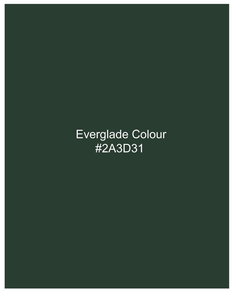Everglade Green Subtle Striped Dobby Textured Premium Giza Cotton Shirt