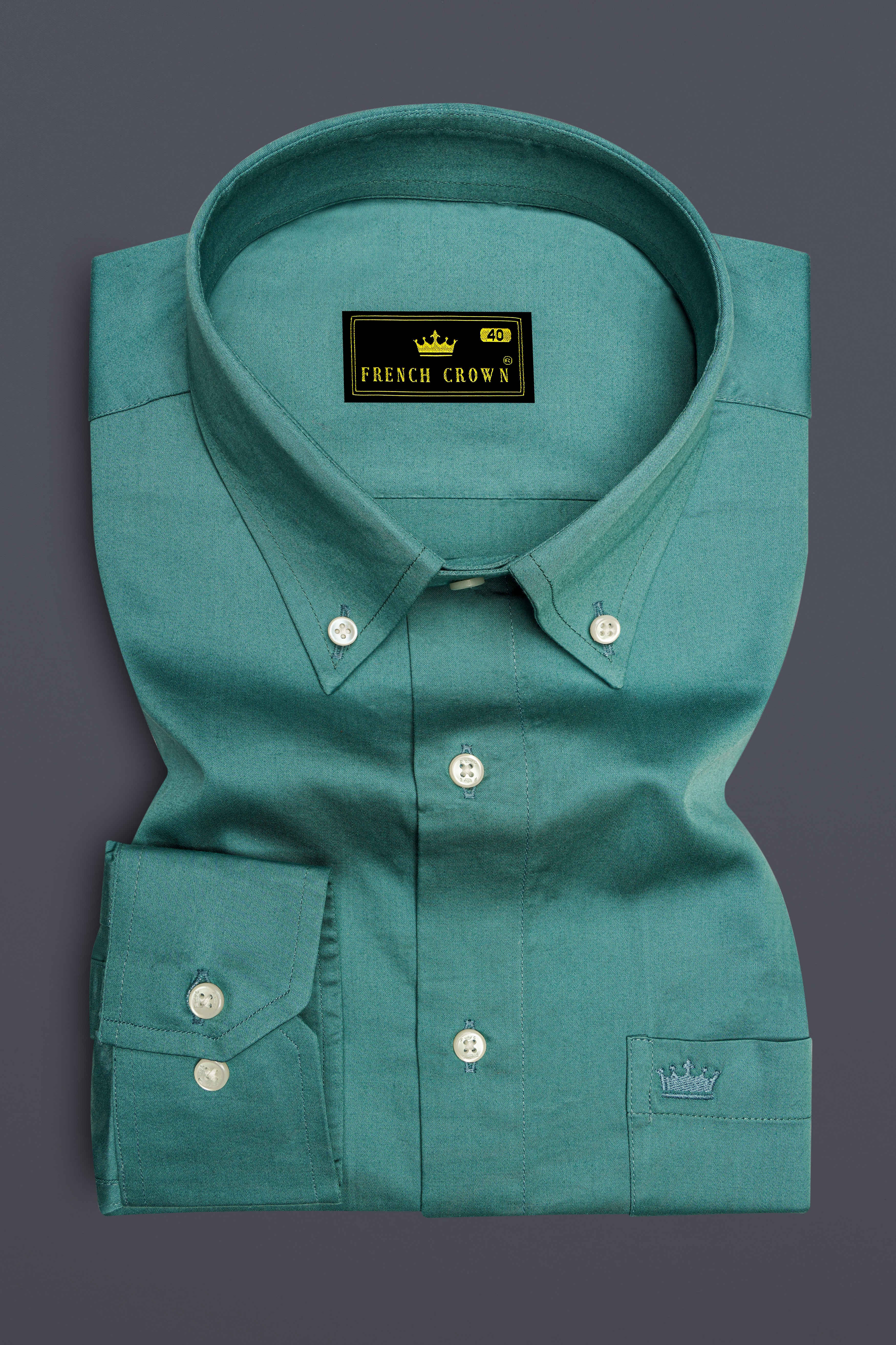 Oxley blue Button-Down Royal Oxford