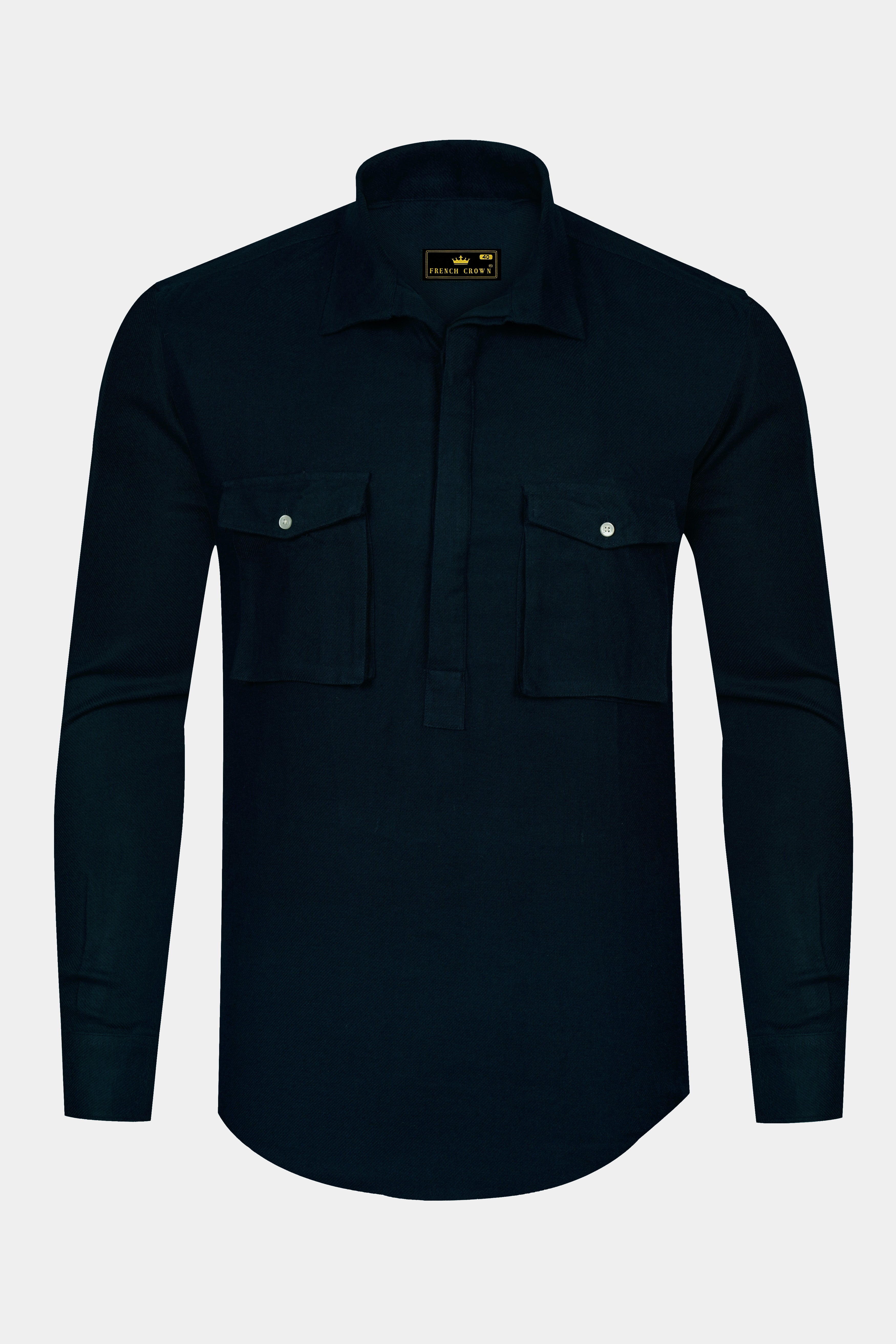 Mirage Blue Flannel Designer Shirt