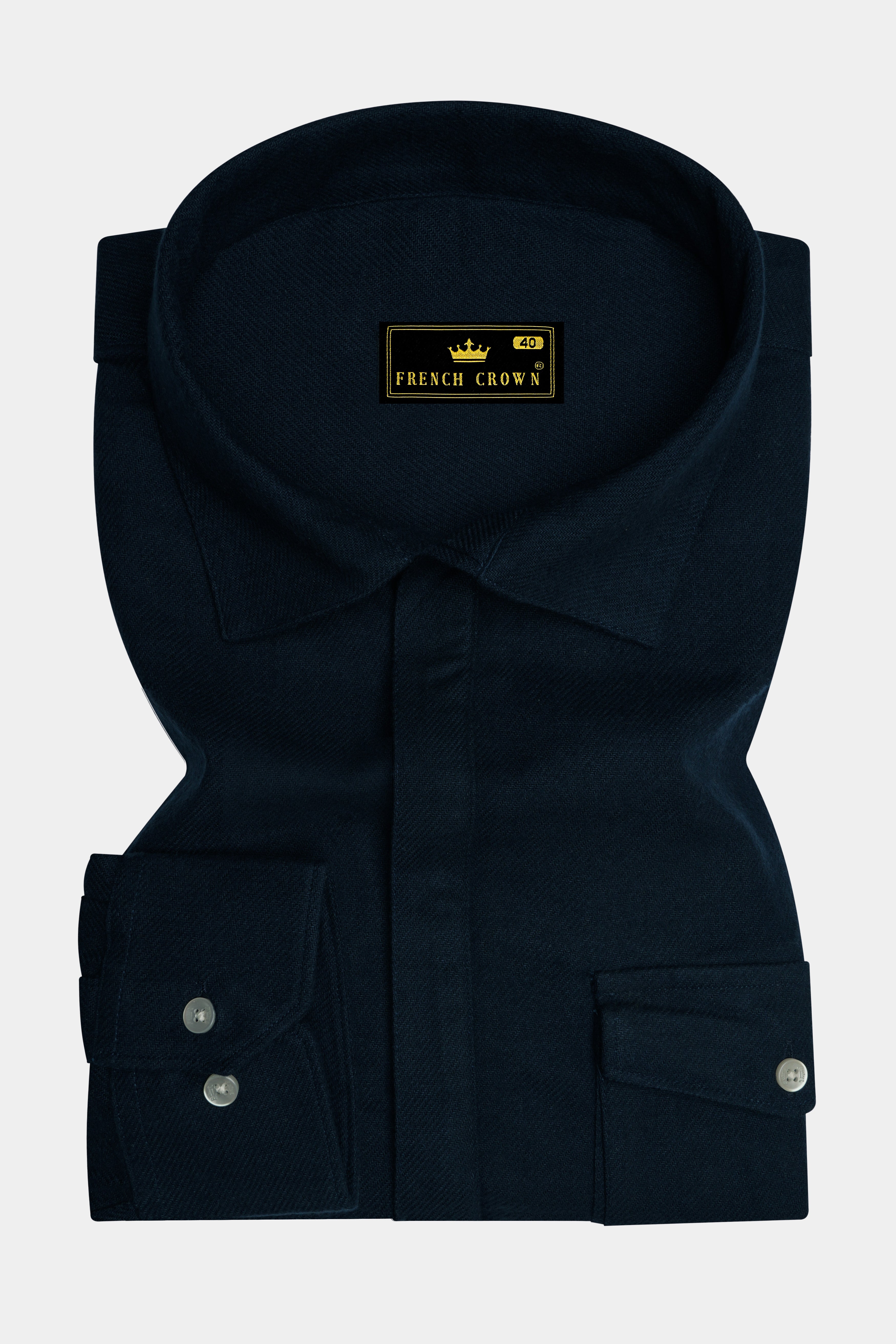 Mirage Blue Flannel Designer Shirt