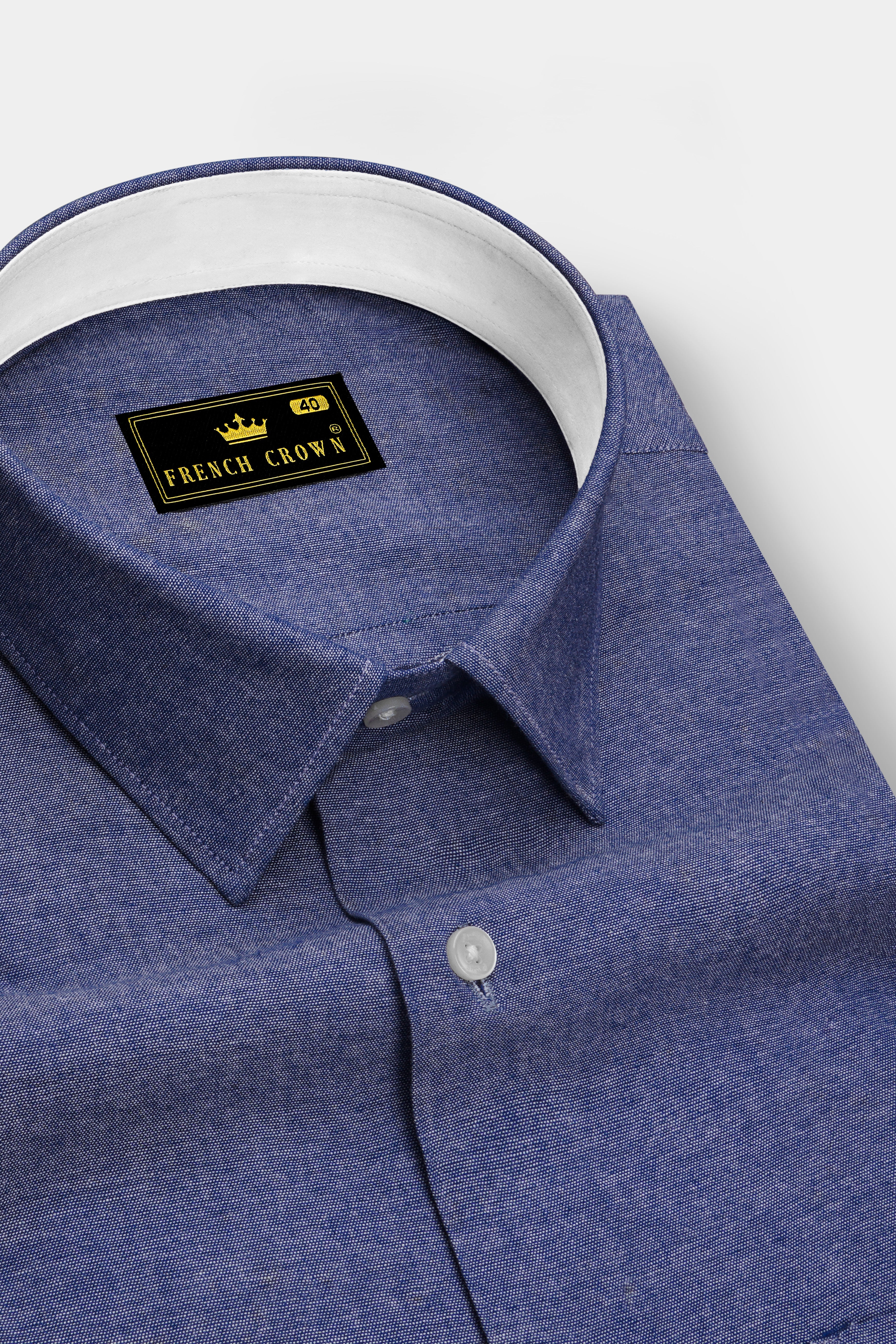 Scampi Blue Luxurious Linen Shirt