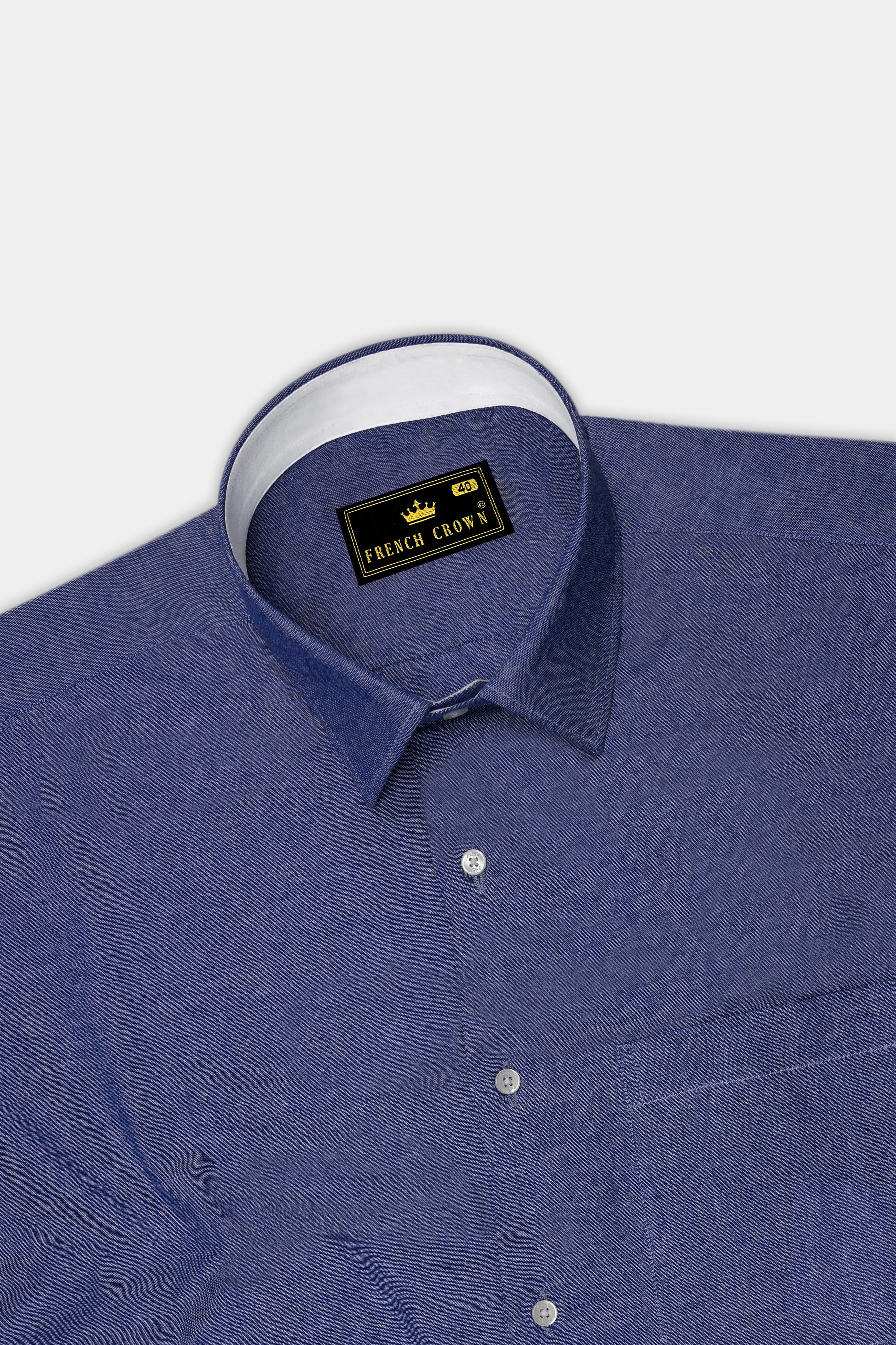 Scampi Blue Luxurious Linen Shirt
