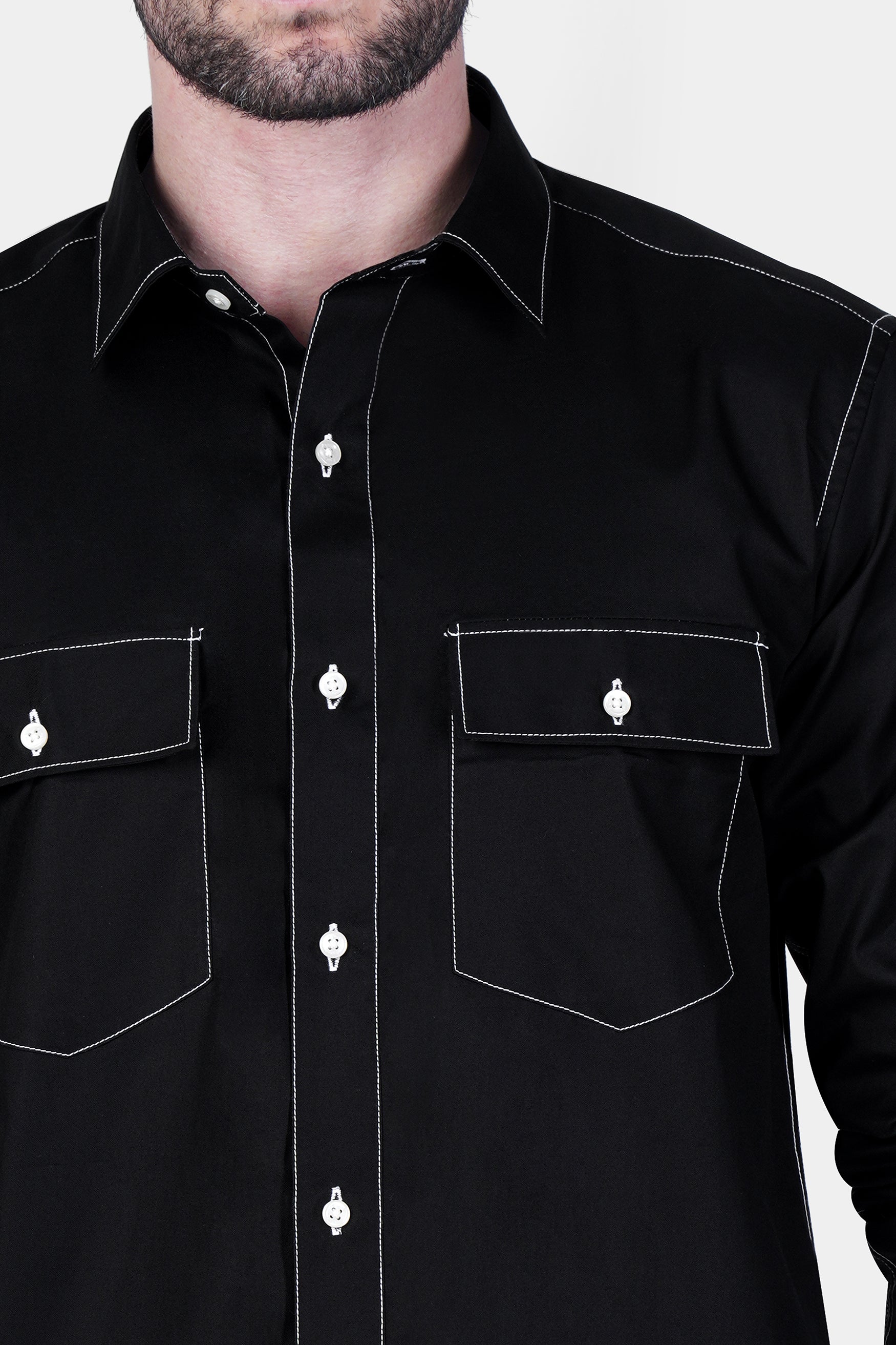 Jade Black Royal Oxford Designer Shirt