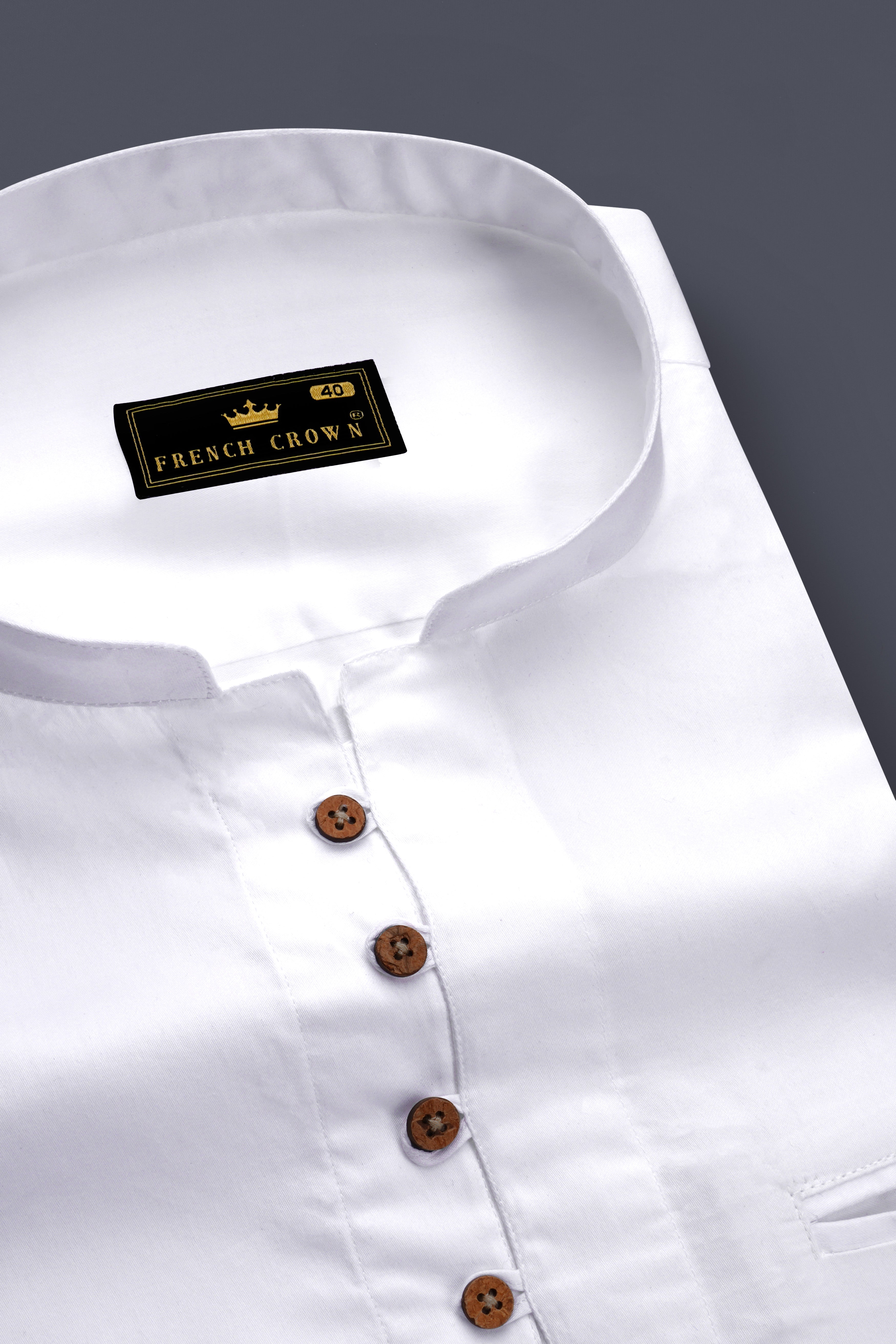 Bright White Subtle Sheen Super Soft Premium Cotton Kurta Shirt