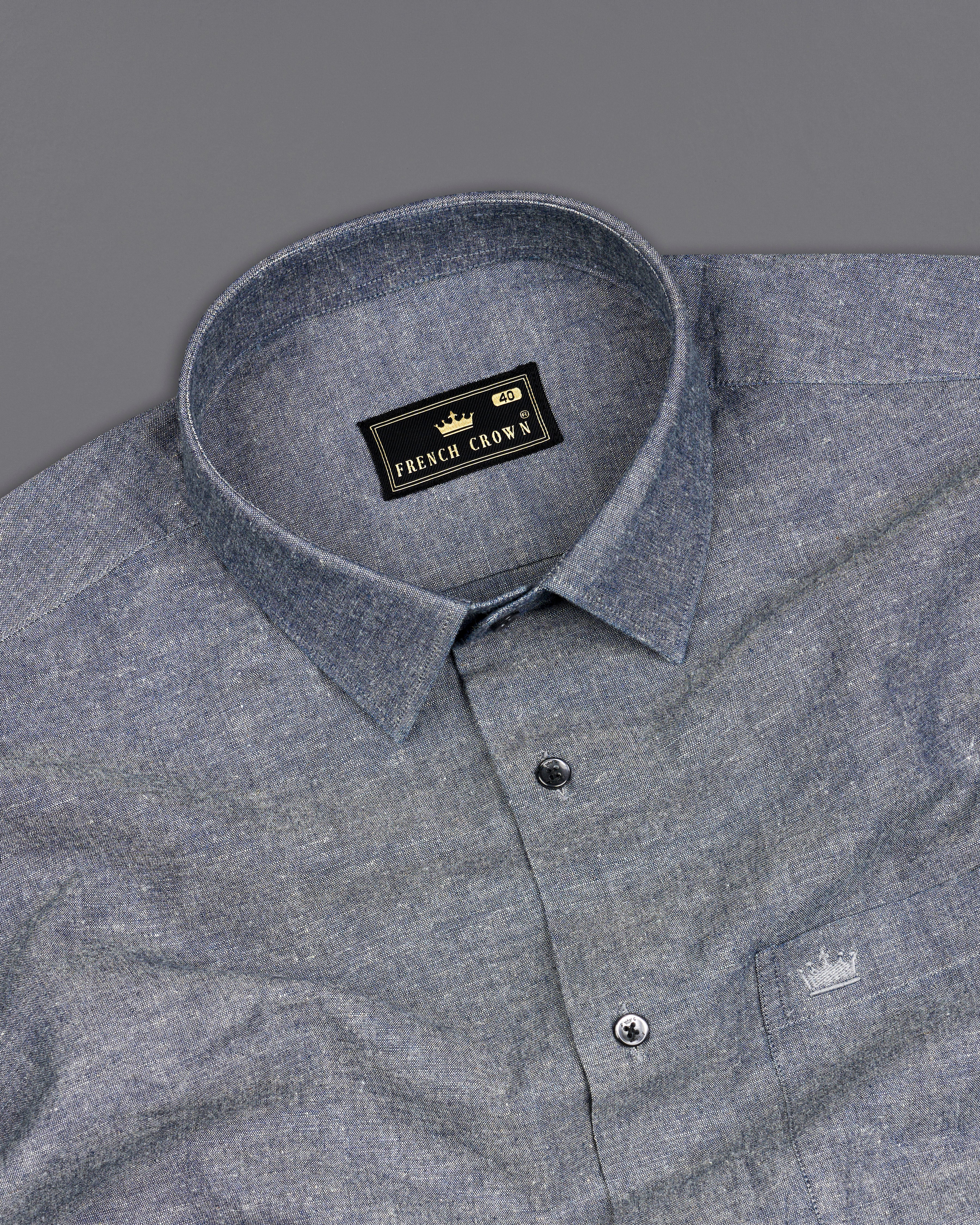 Nevada Gray Luxurious Linen Shirt 9820-BLK-38, 9820-BLK-H-38, 9820-BLK-39, 9820-BLK-H-39, 9820-BLK-40, 9820-BLK-H-40, 9820-BLK-42, 9820-BLK-H-42, 9820-BLK-44, 9820-BLK-H-44, 9820-BLK-46, 9820-BLK-H-46, 9820-BLK-48, 9820-BLK-H-48, 9820-BLK-50, 9820-BLK-H-50, 9820-BLK-52, 9820-BLK-H-52
