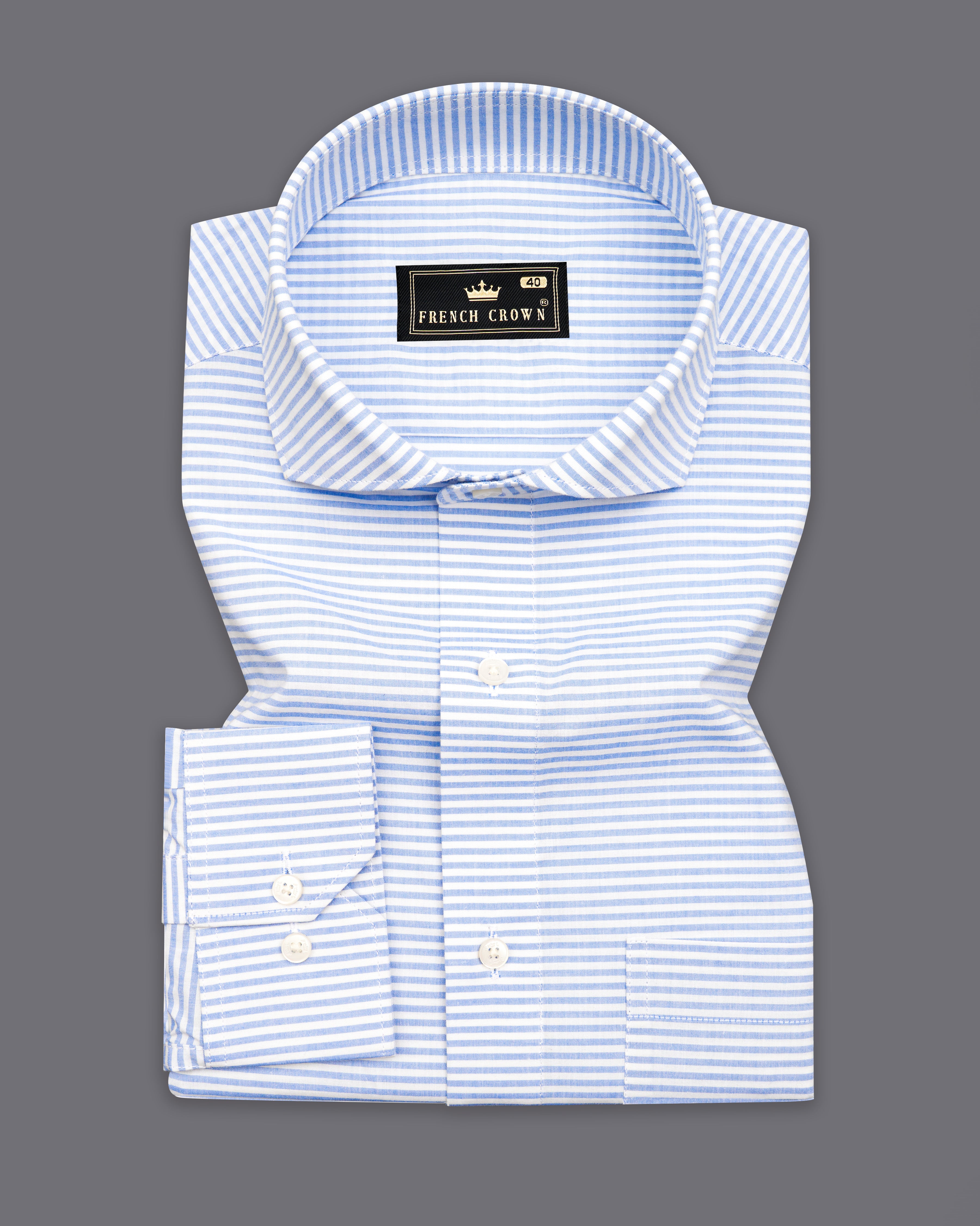 Danube Blue and White Striped Premium Cotton Shirt 9830-CA-38, 9830-CA-H-38, 9830-CA-39, 9830-CA-H-39, 9830-CA-40, 9830-CA-H-40, 9830-CA-42, 9830-CA-H-42, 9830-CA-44, 9830-CA-H-44, 9830-CA-46, 9830-CA-H-46, 9830-CA-48, 9830-CA-H-48, 9830-CA-50, 9830-CA-H-50, 9830-CA-52, 9830-CA-H-52