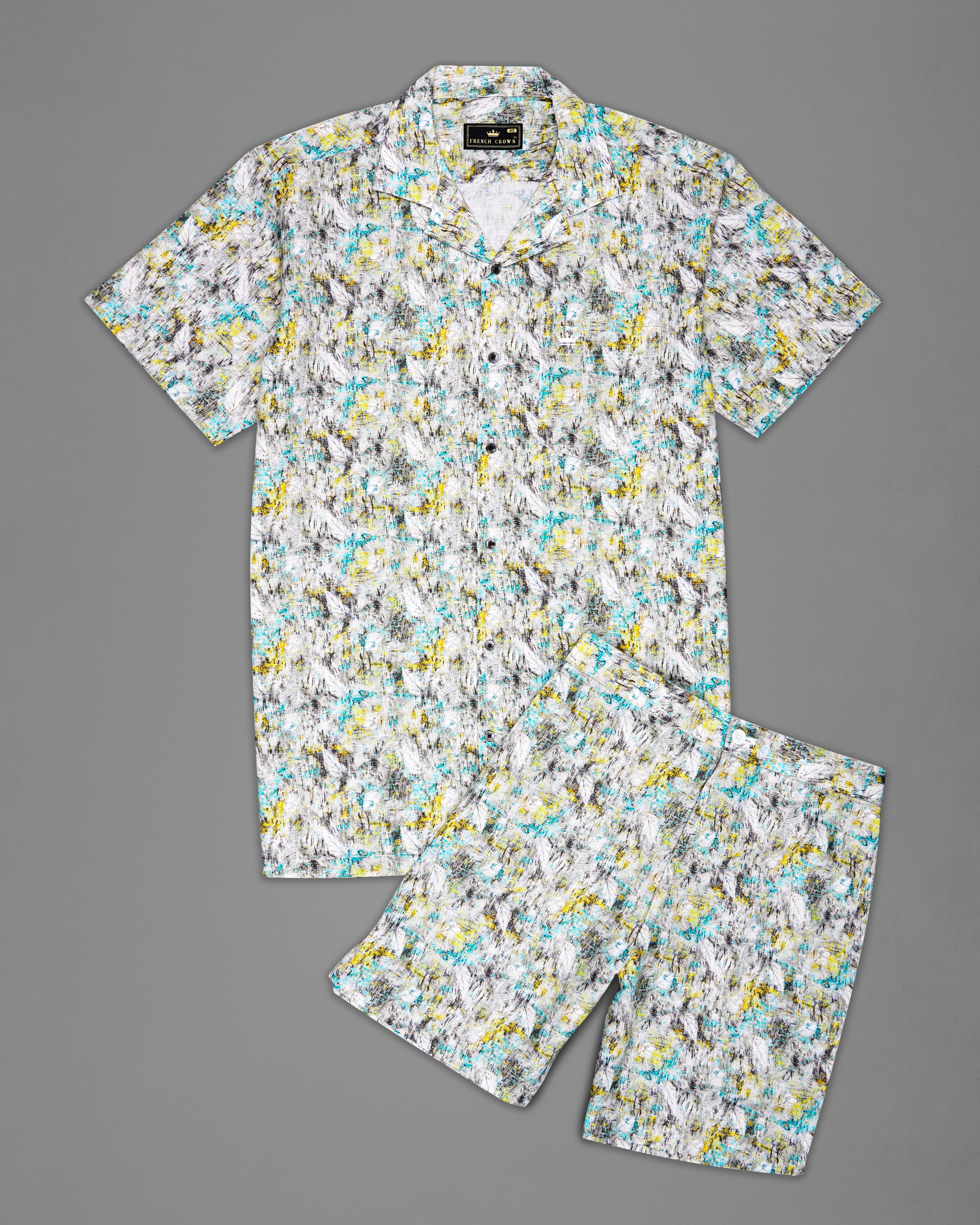 Bright White Multicolour Printed Luxurious Linen Co-ord Sets 9870-CC-BLK-SS-SR258-P584-38, 9870-CC-BLK-SS-SR258-P584-39, 9870-CC-BLK-SS-SR258-P584-40, 9870-CC-BLK-SS-SR258-P584-42, 9870-CC-BLK-SS-SR258-P584-44, 9870-CC-BLK-SS-SR258-P584-46, 9870-CC-BLK-SS-SR258-P584-48, 9870-CC-BLK-SS-SR258-P584-50, 9870-CC-BLK-SS-SR258-P584-52