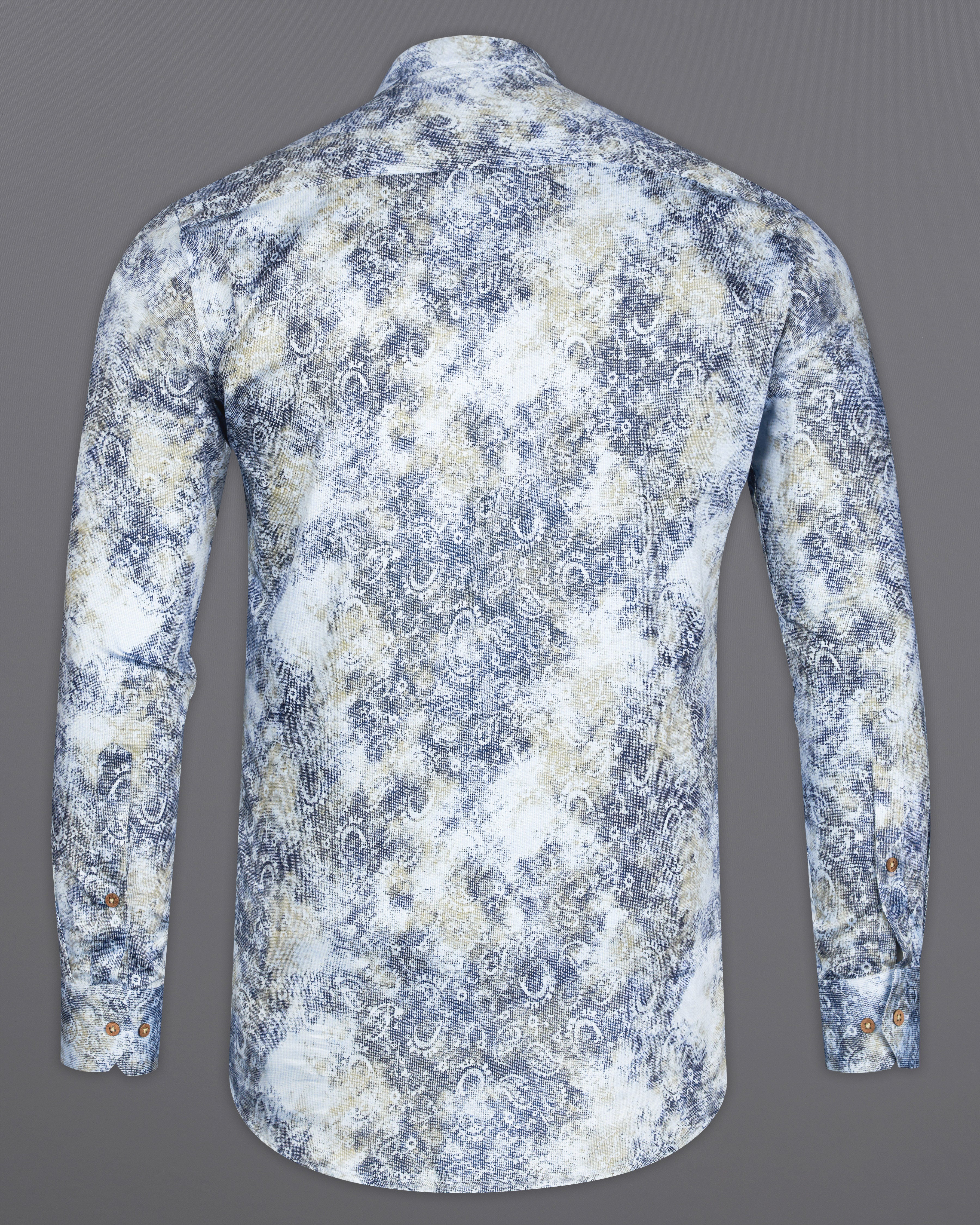 Bright White with Bison Hide Brown and East Bay Blue Paisley Printed Premium Cotton Kurta Shirt 9899-KS-38, 9899-KS-H-38, 9899-KS-39, 9899-KS-H-39, 9899-KS-40, 9899-KS-H-40, 9899-KS-42, 9899-KS-H-42, 9899-KS-44, 9899-KS-H-44, 9899-KS-46, 9899-KS-H-46, 9899-KS-48, 9899-KS-H-48, 9899-KS-50, 9899-KS-H-50, 9899-KS-52, 9899-KS-H-52