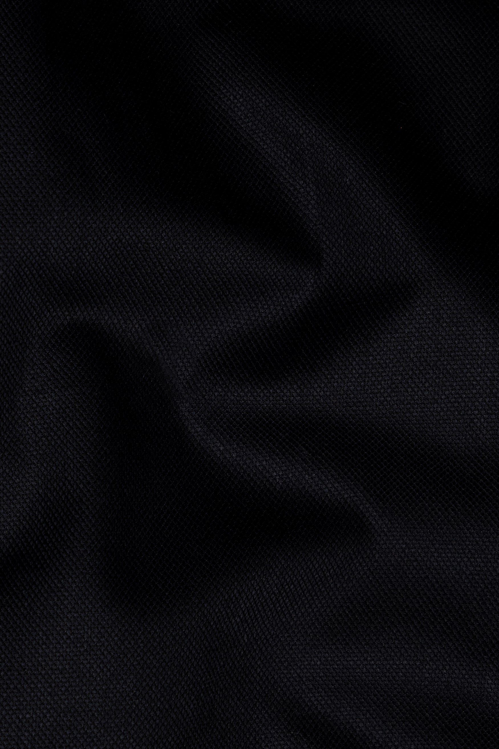 Jade Black Dobby Textured Premium Cotton Shirt