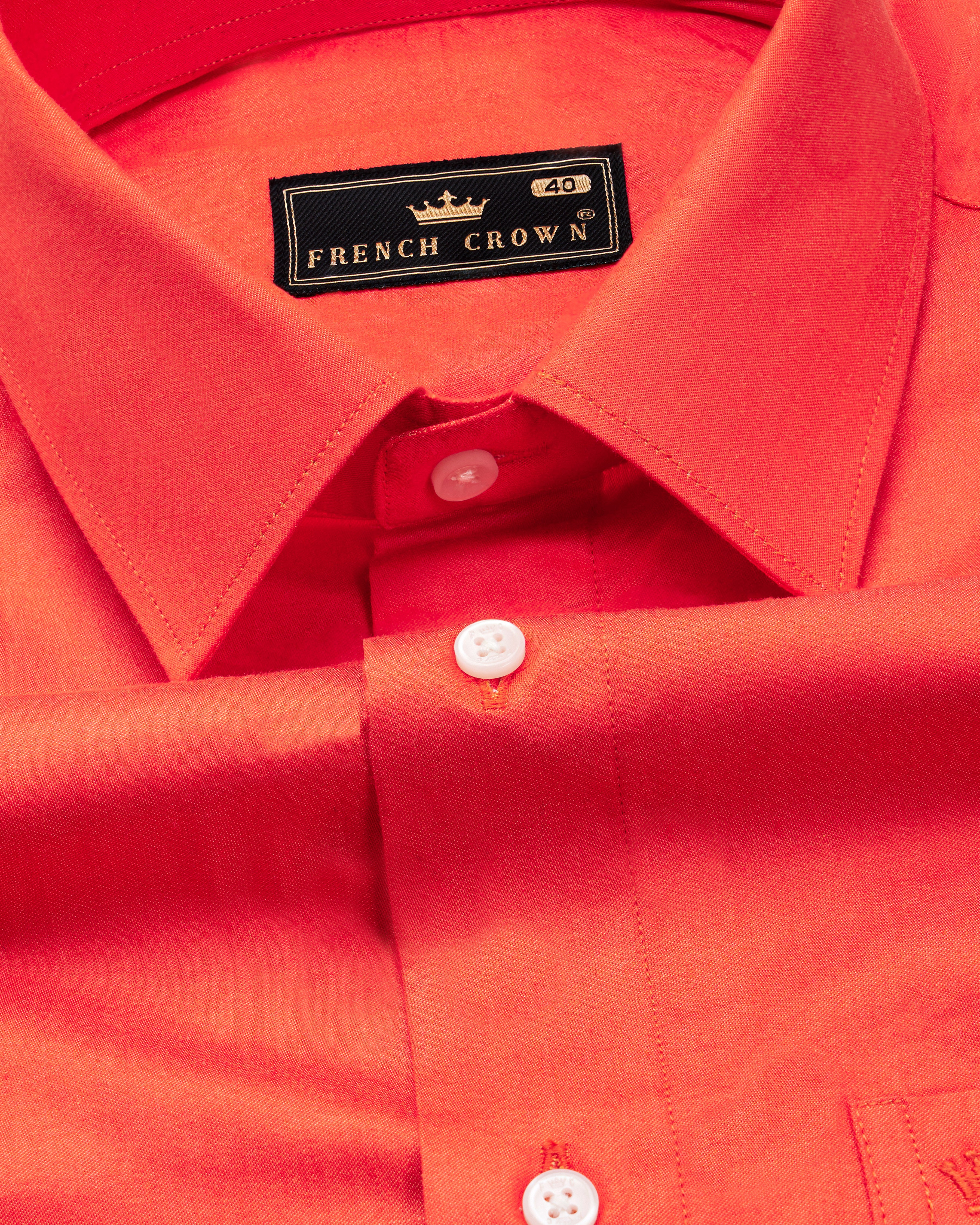 Radical Red Chambray Premium Cotton Shirt 9932-38, 9932-H-38, 9932-39, 9932-H-39, 9932-40, 9932-H-40, 9932-42, 9932-H-42, 9932-44, 9932-H-44, 9932-46, 9932-H-46, 9932-48, 9932-H-48, 9932-50, 9932-H-50, 9932-52, 9932-H-52