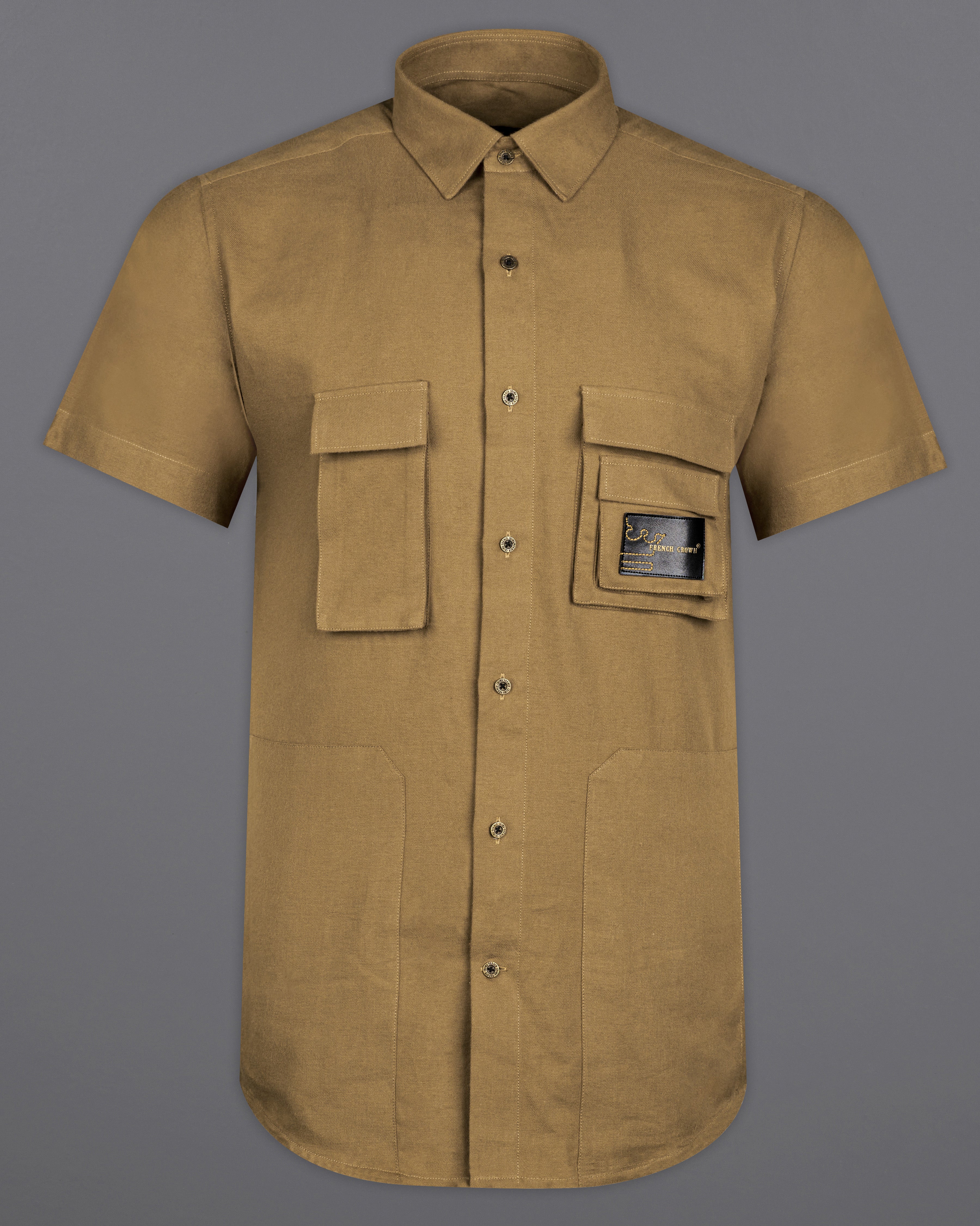 Driftwood Brown Twill Premium Cotton Designer Shirt 9977-MB-SS-P504-38, 9977-MB-SS-P504-39, 9977-MB-SS-P504-40, 9977-MB-SS-P504-42, 9977-MB-SS-P504-44, 9977-MB-SS-P504-46, 9977-MB-SS-P504-48, 9977-MB-SS-P504-50, 9977-MB-SS-P504-52