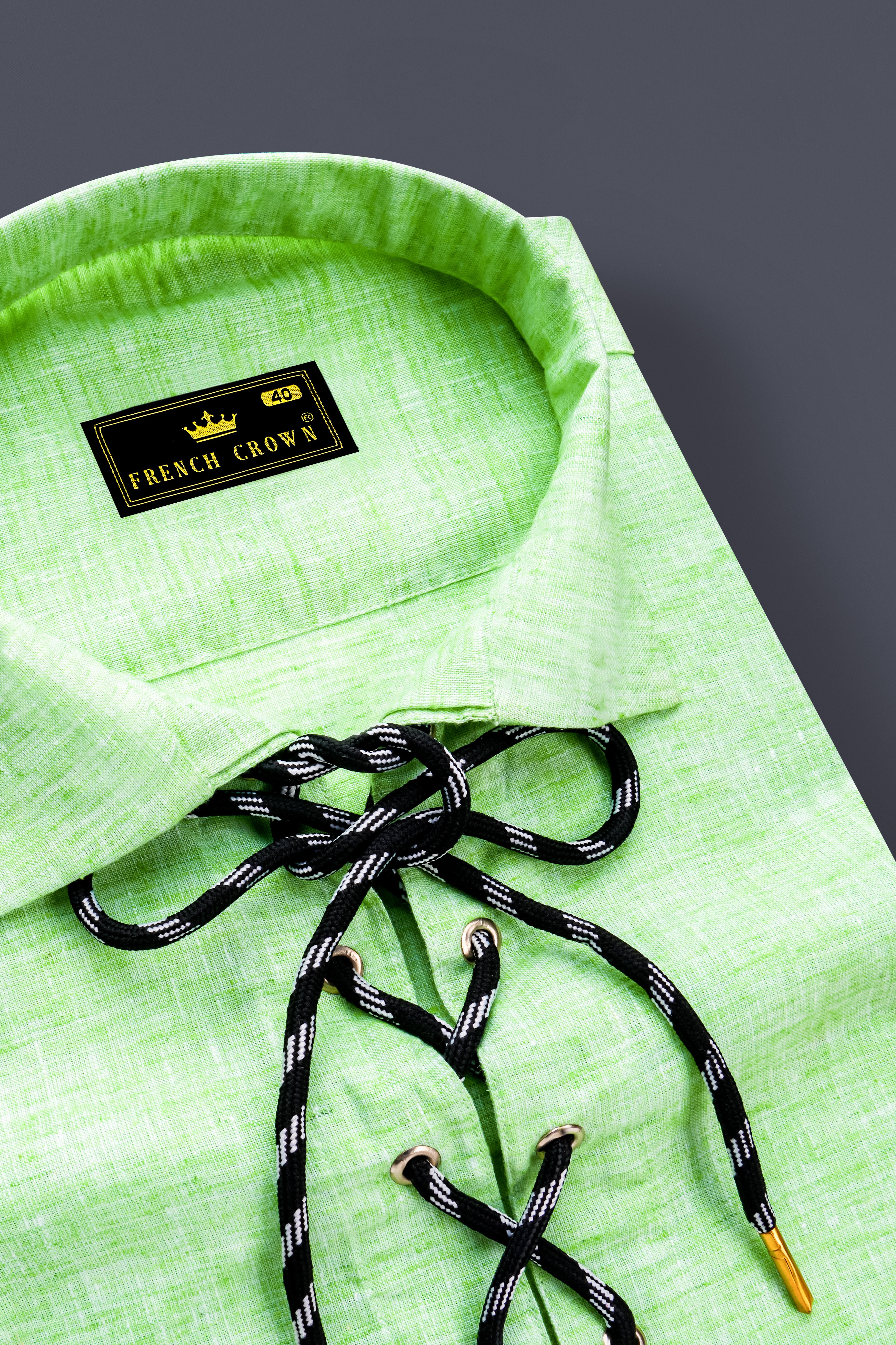 Madang Green Luxurious Linen Designer Shirt