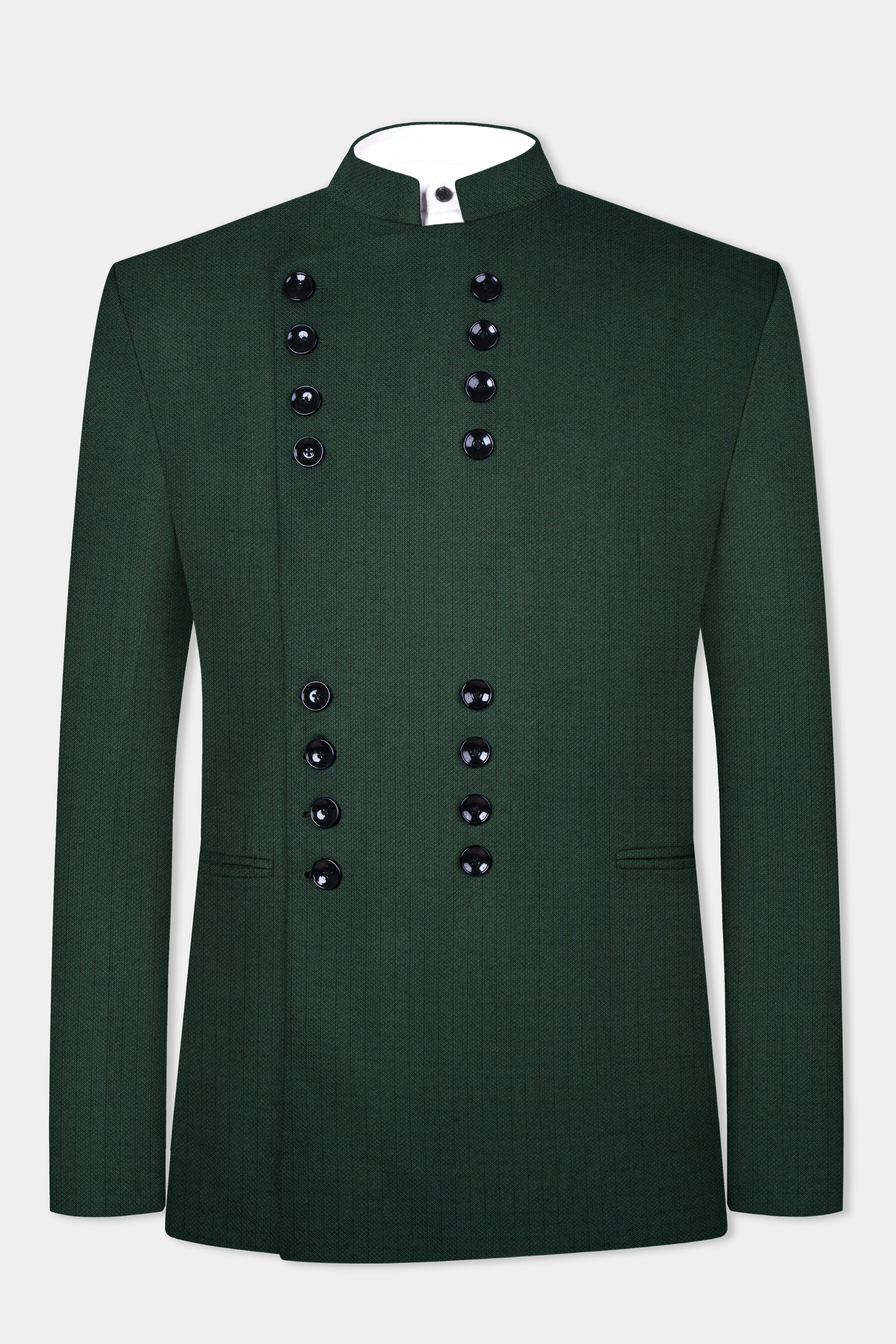 Everglade Green Micro Checkered Wool Rich Blazer